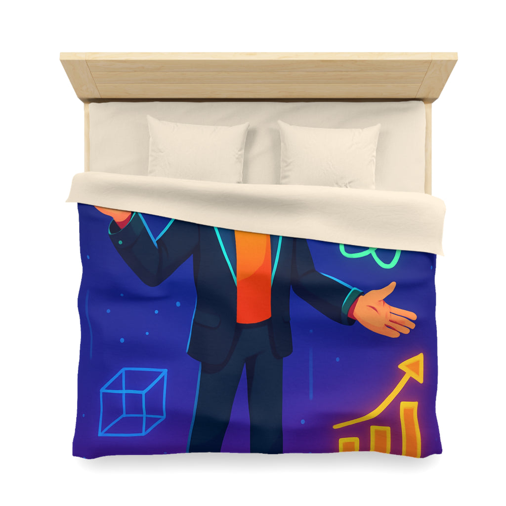 Housse de Couette Microfibre Motif Créatif Original Style Contemporain Chambre Élégante