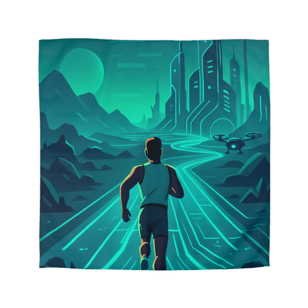 Housse de Couette Microfibre Design Artistique Moderne Décoration Chambre Confort Premium