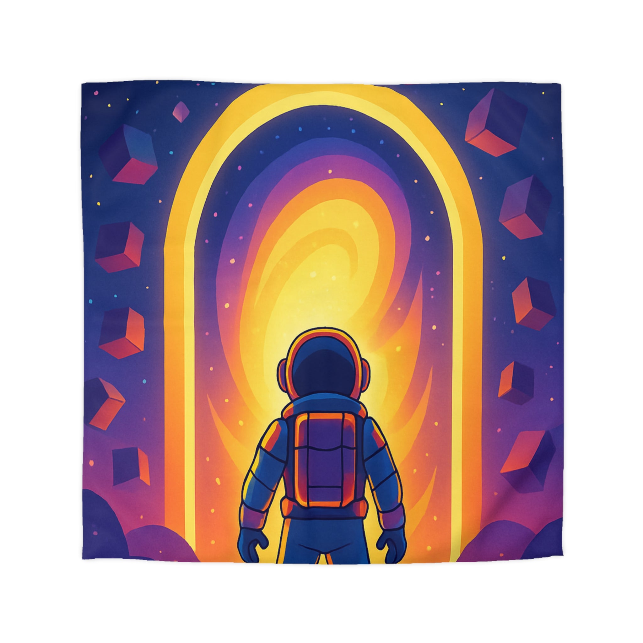 Housse de Couette Microfibre Illustration Unique Design Moderne Décoration Intérieure Raffinée