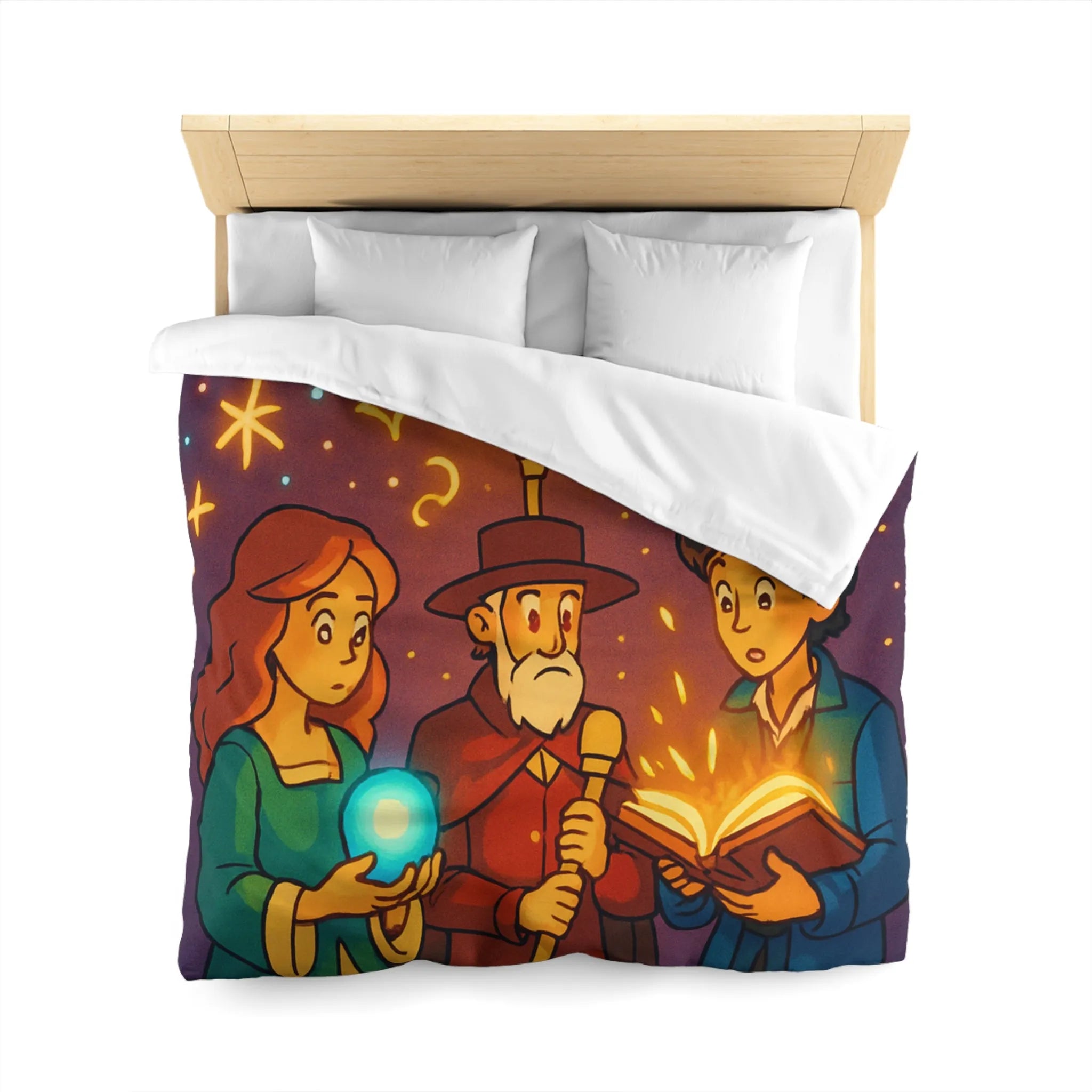 Explorez un Monde Magique avec Housse de Couette Aux Détails Lumineux et Enchantés