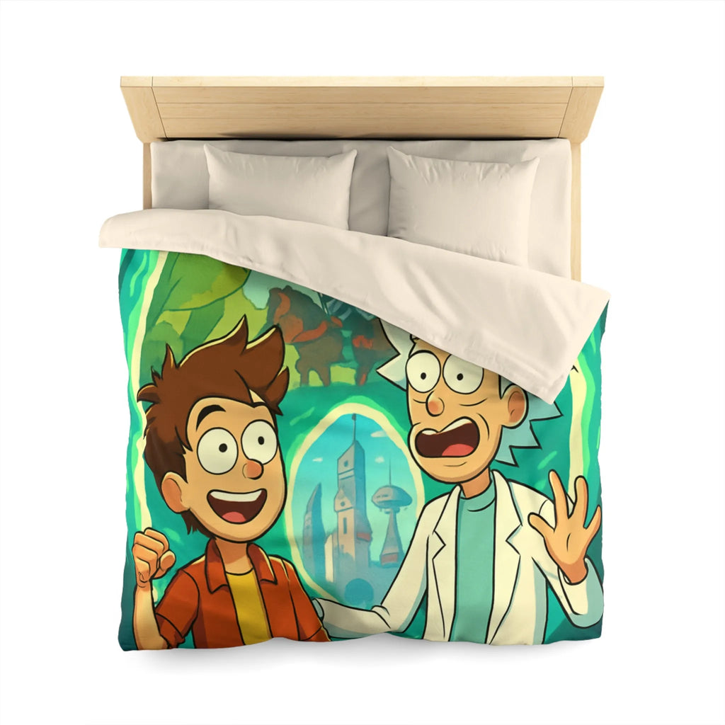 Housse de Couette Microfibre Art Graphique Contemporain Style Décoratif Chambre Tendance