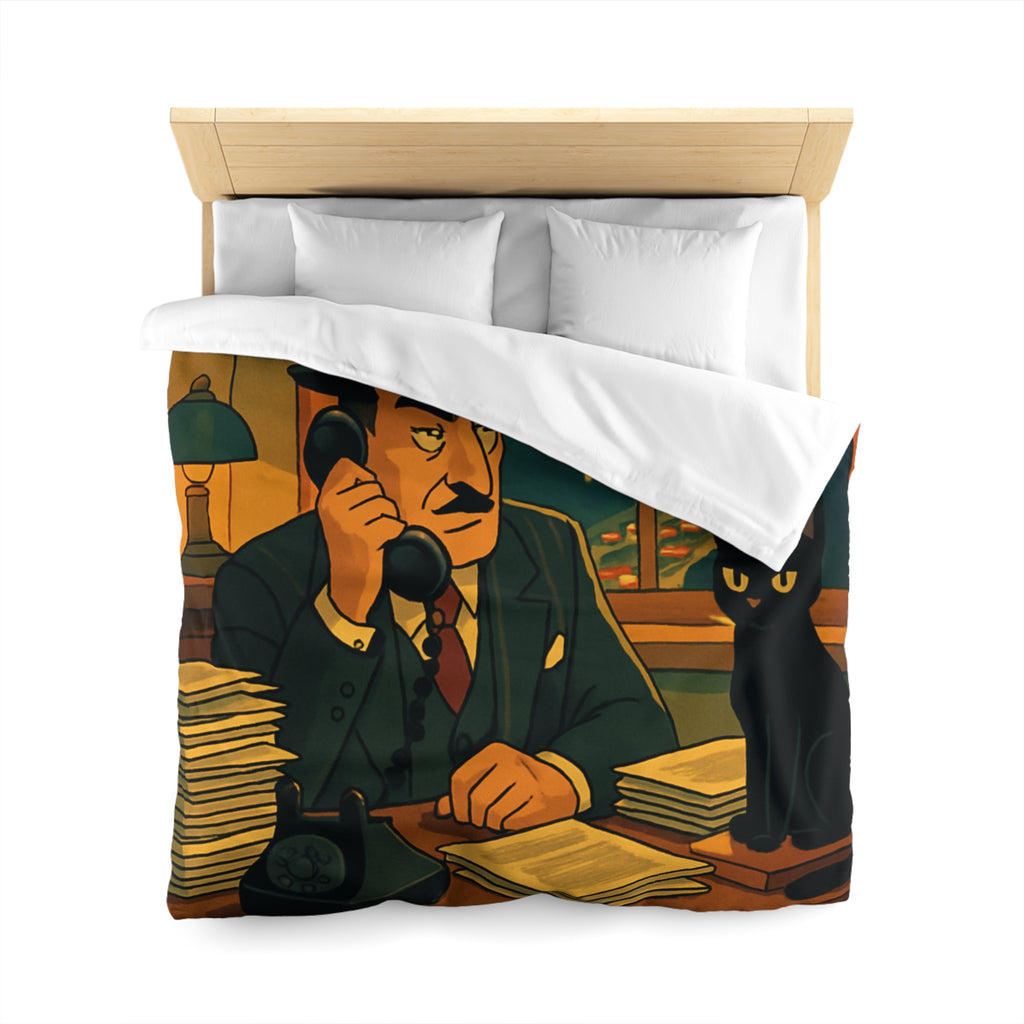 Housse de Couette Microfibre Motif Créatif Original Style Contemporain Chambre Élégante