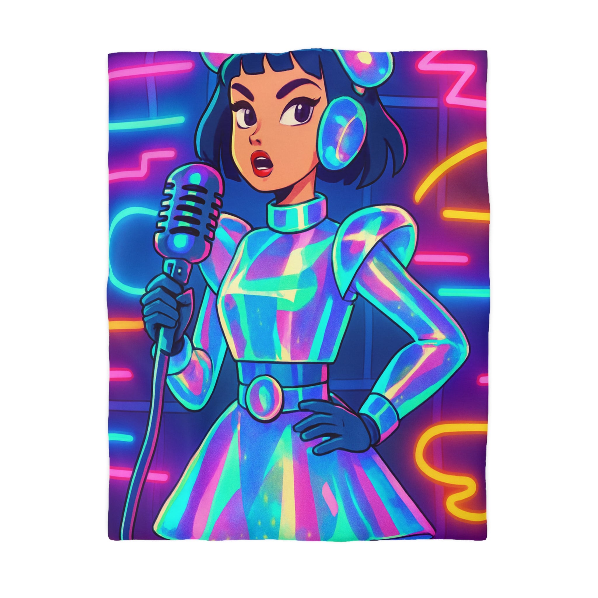 Housse de Couette Microfibre Design Artistique Moderne Décoration Chambre Confort Premium