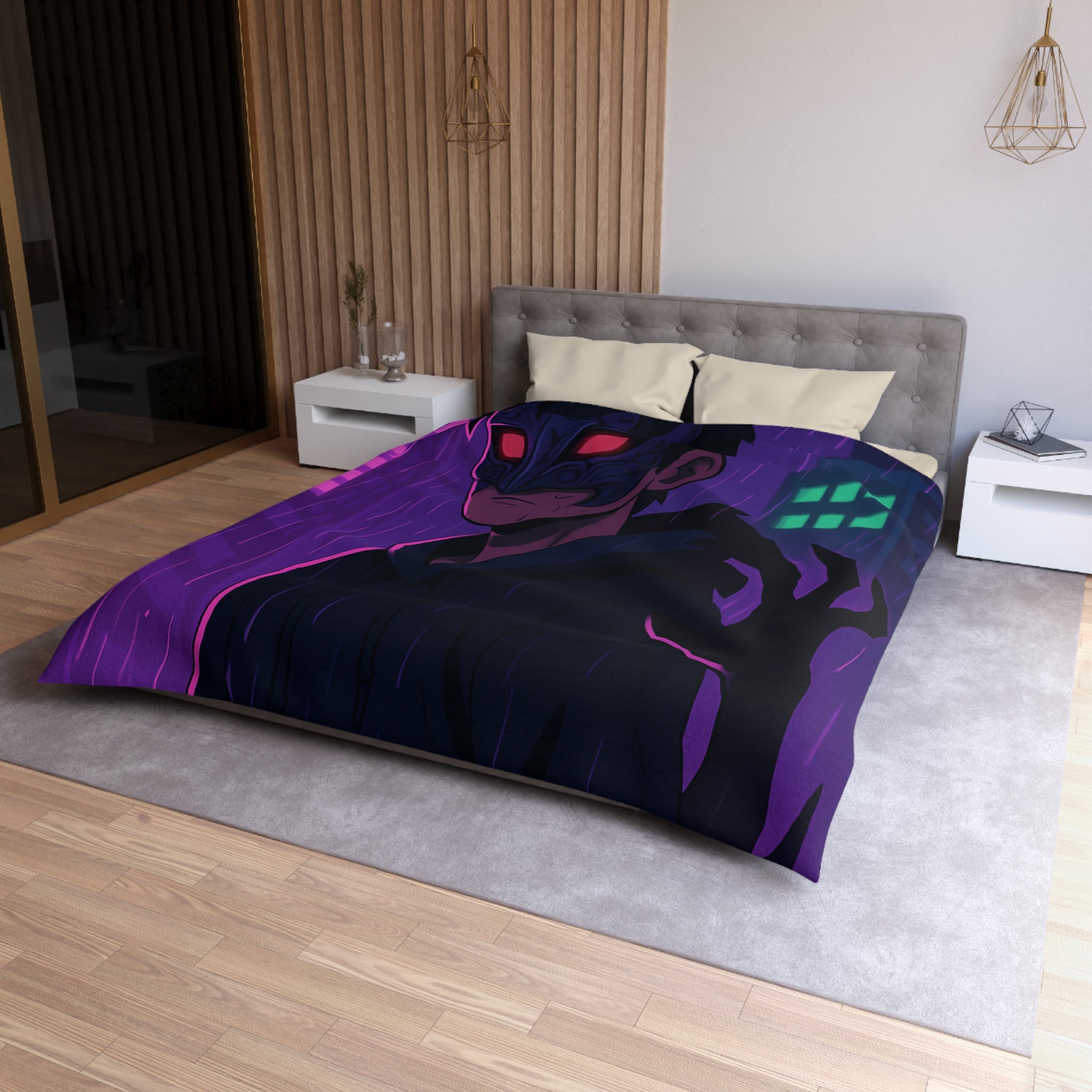 Housse de Couette Microfibre Design Artistique Moderne Décoration Chambre Confort Premium