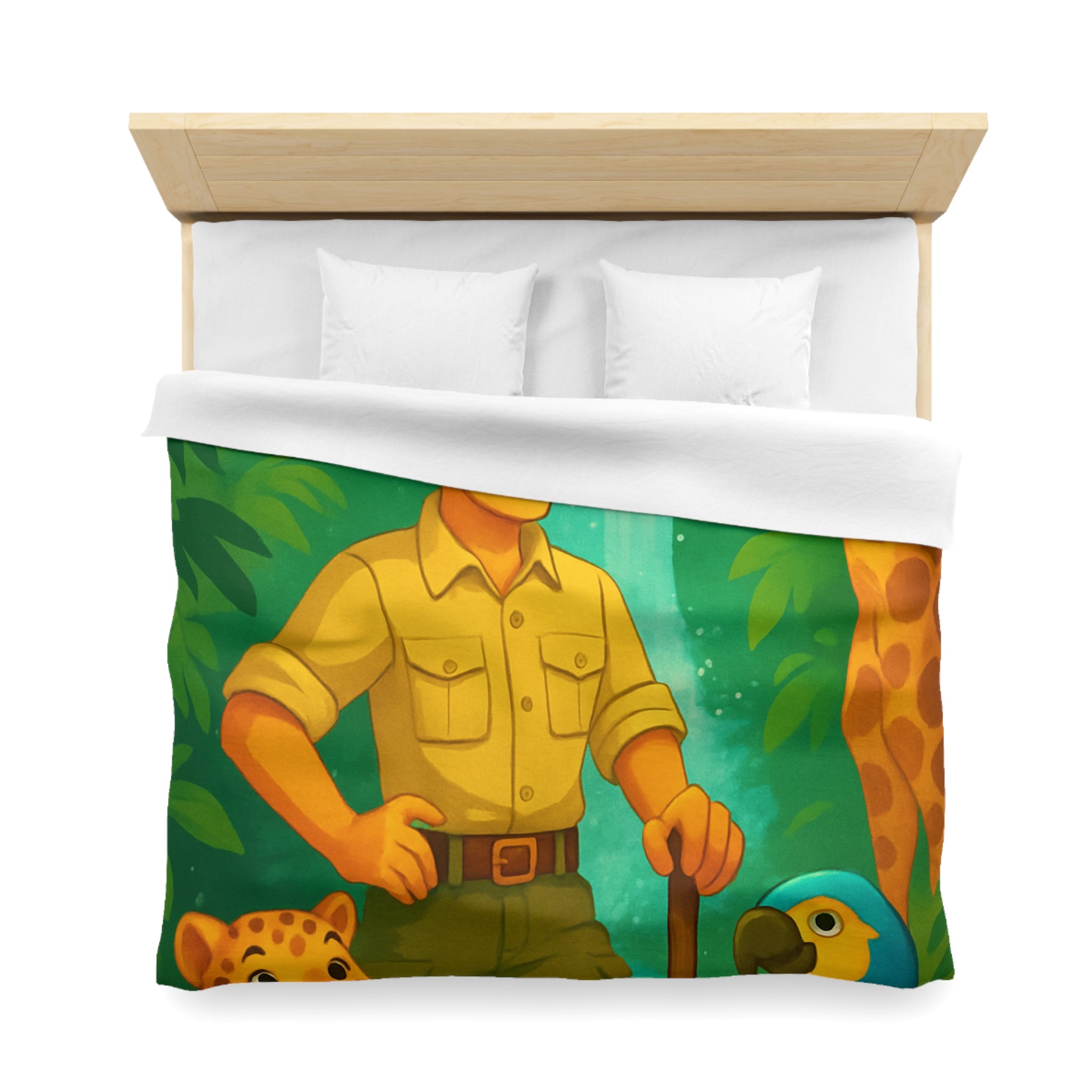 Housse de Couette Microfibre Illustration Unique Design Moderne Décoration Intérieure Raffinée