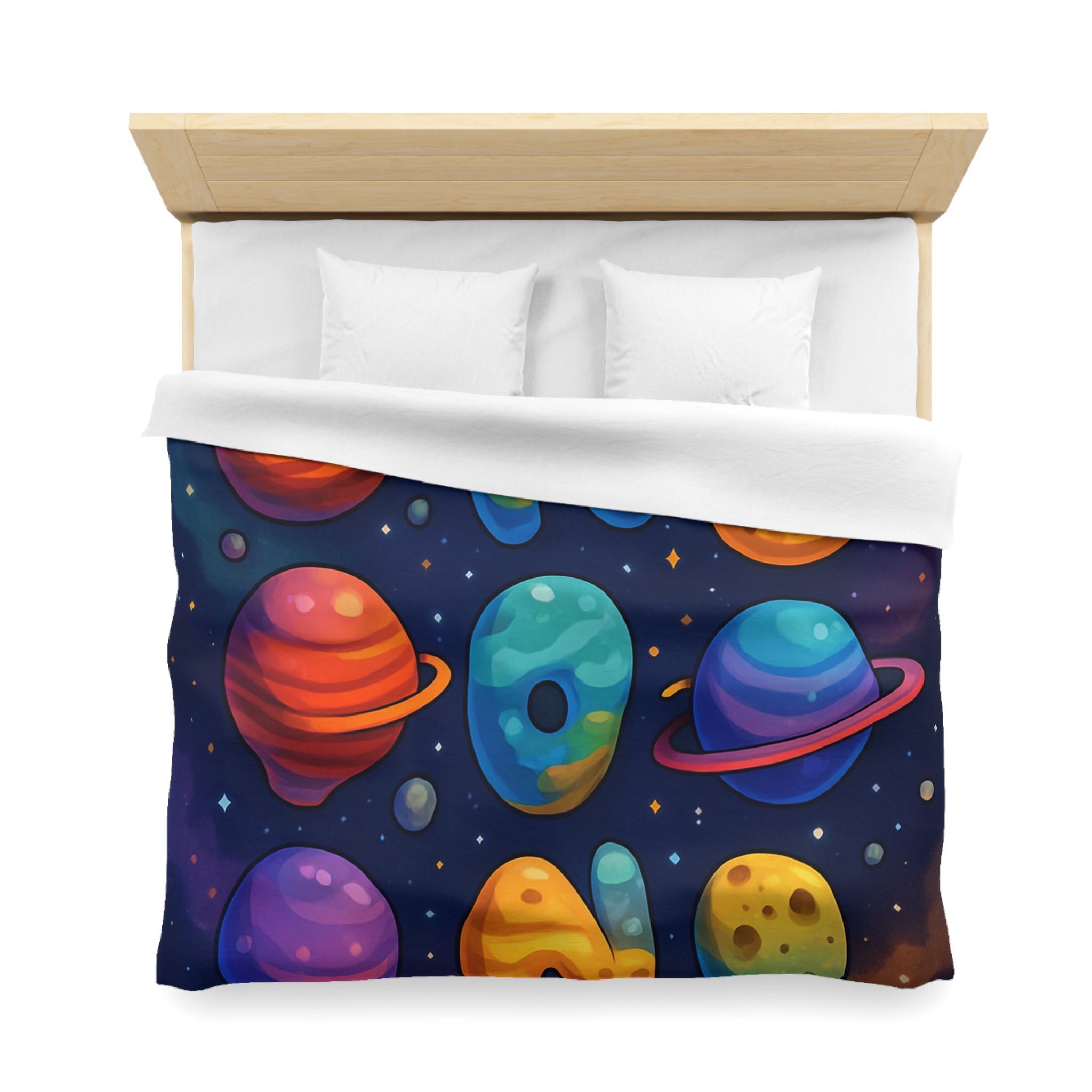 Housse de Couette Microfibre Design Artistique Moderne Décoration Chambre Confort Premium