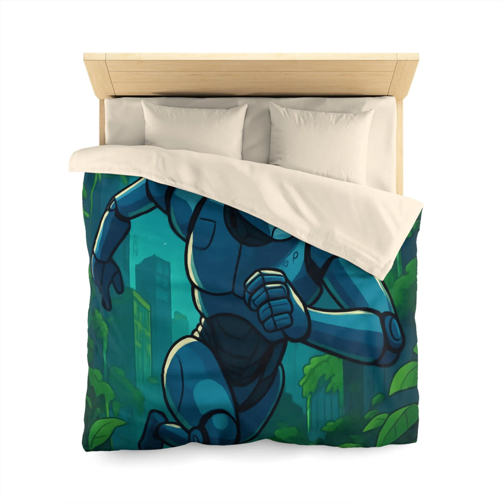 Housse de Couette Microfibre Art Graphique Contemporain Style Décoratif Chambre Tendance