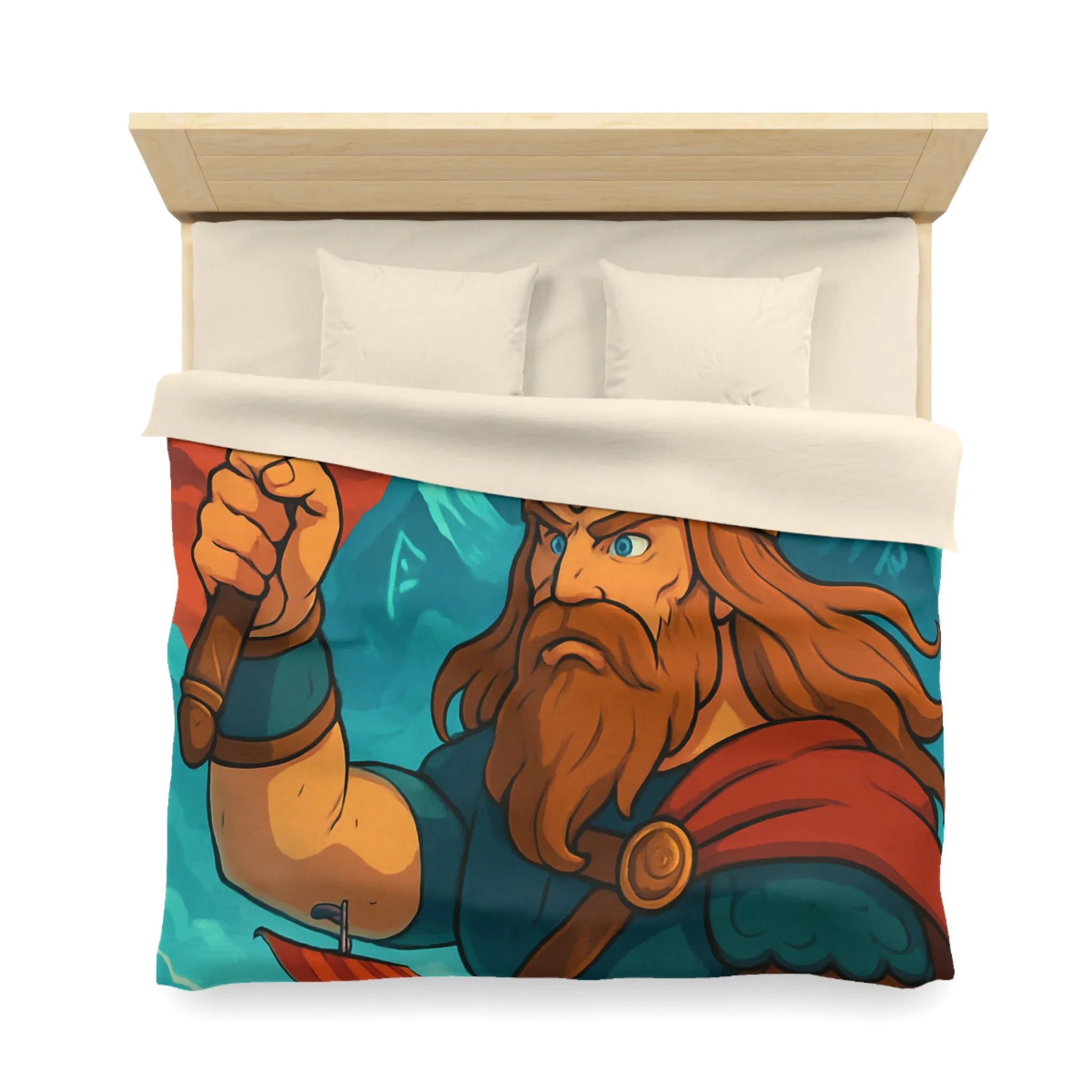 Housse de Couette Microfibre Art Graphique Contemporain Style Décoratif Chambre Tendance