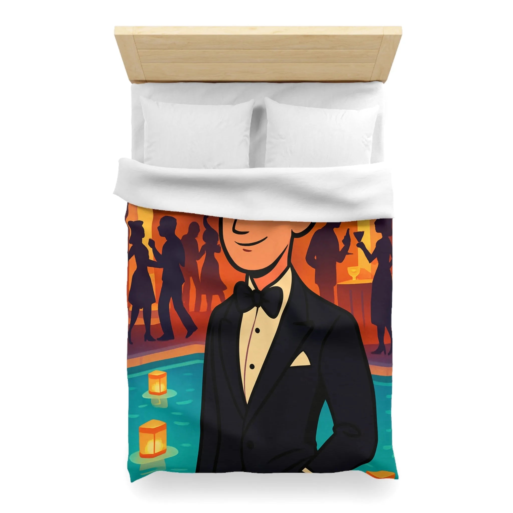 Élégance Nocturne : Motifs Inspirés de Soirées Glamour Art Déco Pour Chambre Distinguée