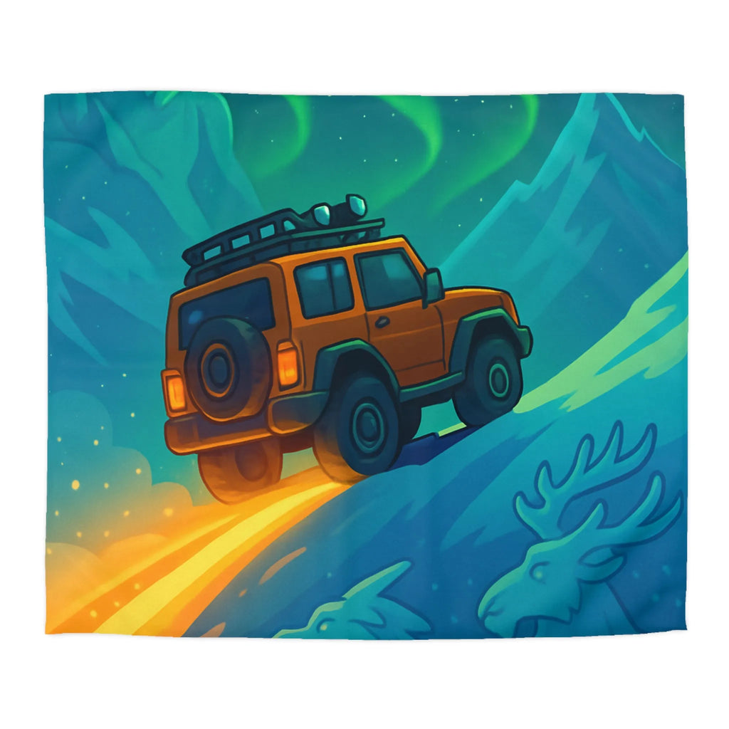 Aventure Hivernale Arctique avec Motifs Scandinaves et Aurores Boréales Scintillantes