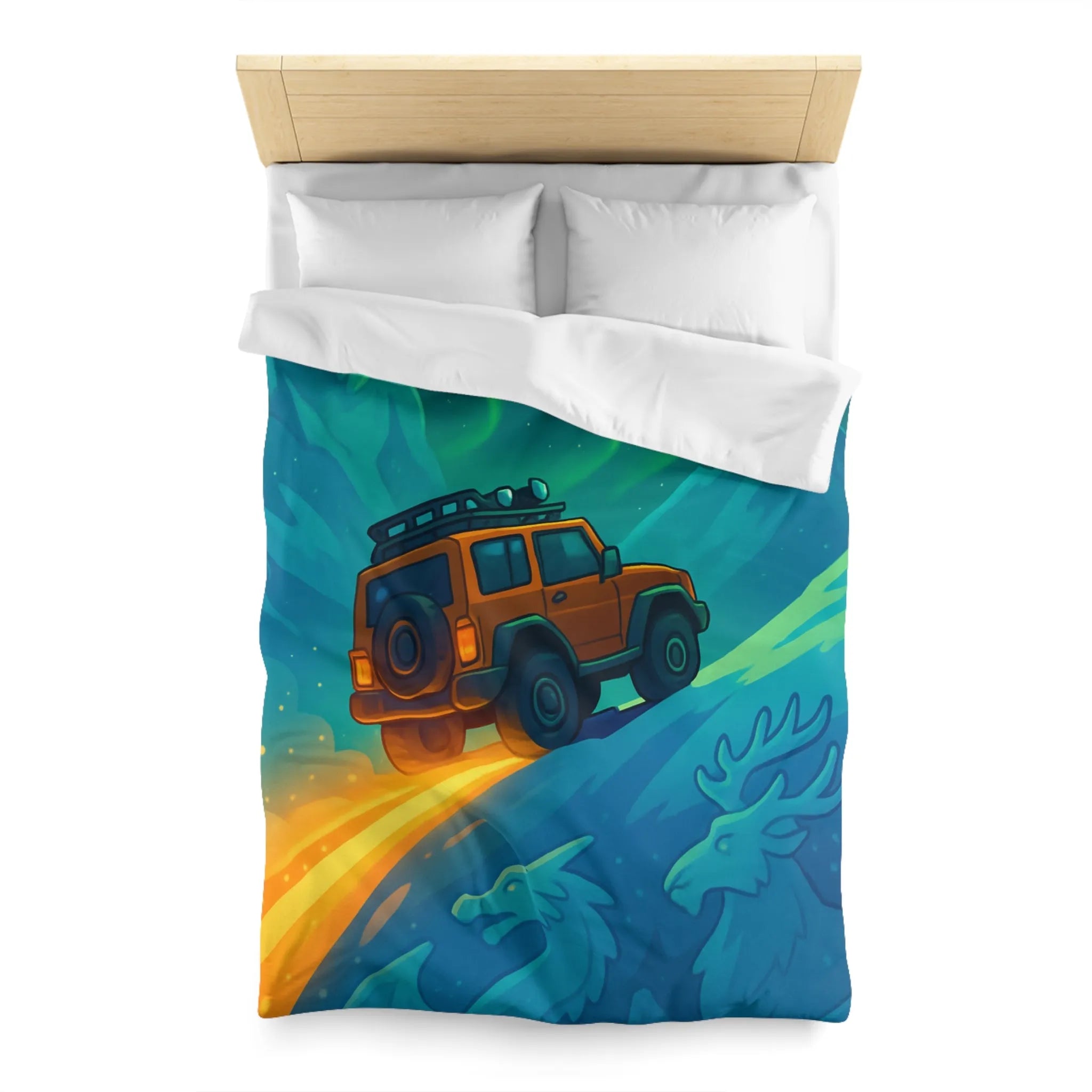 Aventure Hivernale Arctique avec Motifs Scandinaves et Aurores Boréales Scintillantes