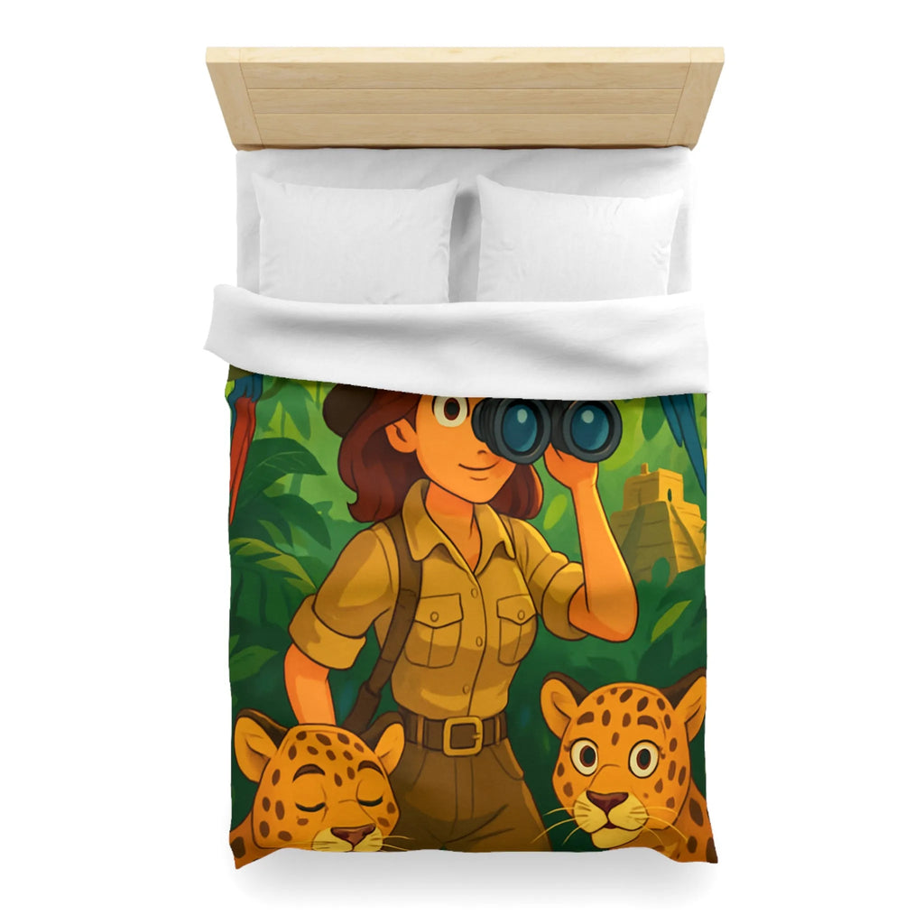 Exploration tropicale avec perroquets et jaguars dans la jungle luxuriante et mystérieuse