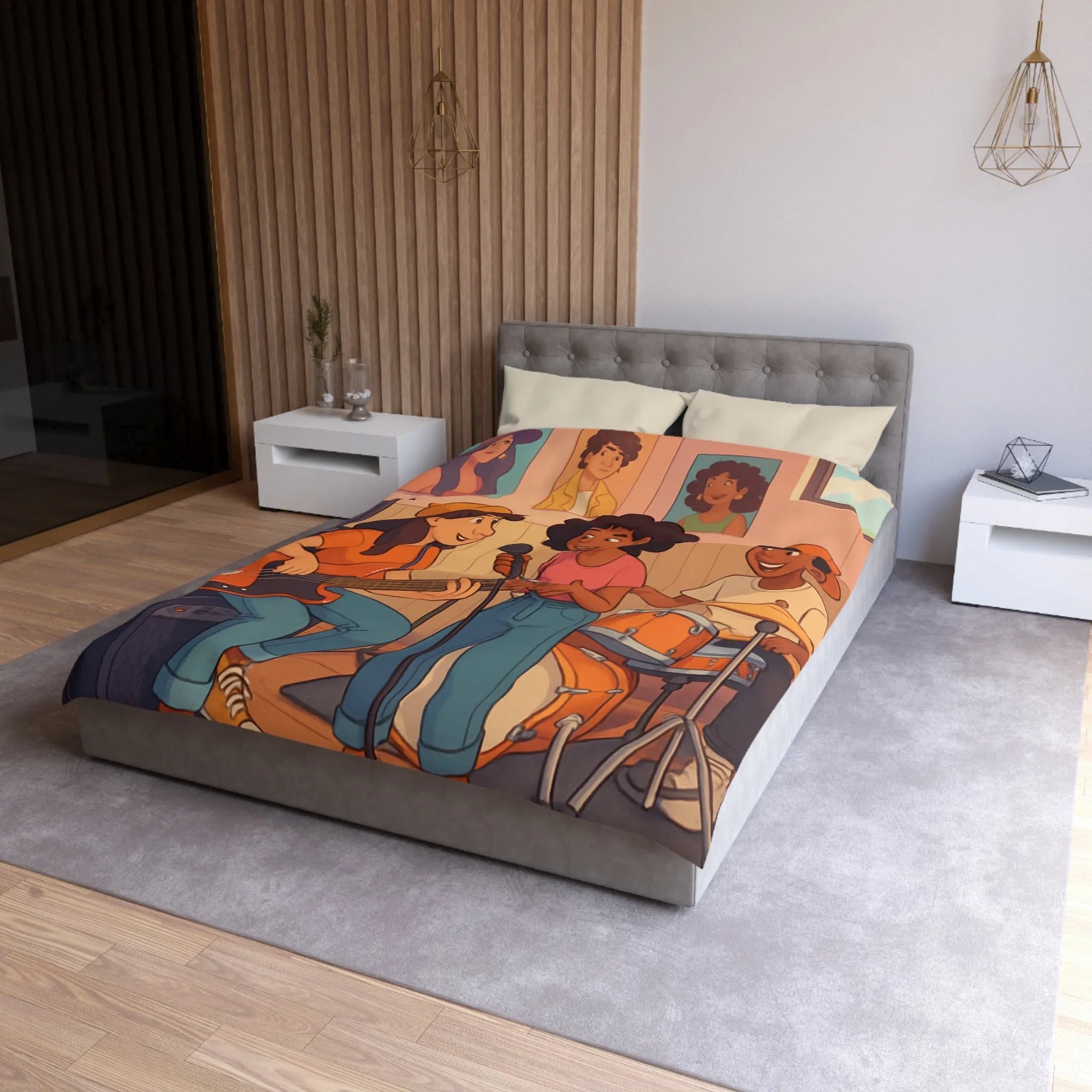 Housse de Couette Microfibre Création Artistique Moderne Design Exclusif Décoration Chambre