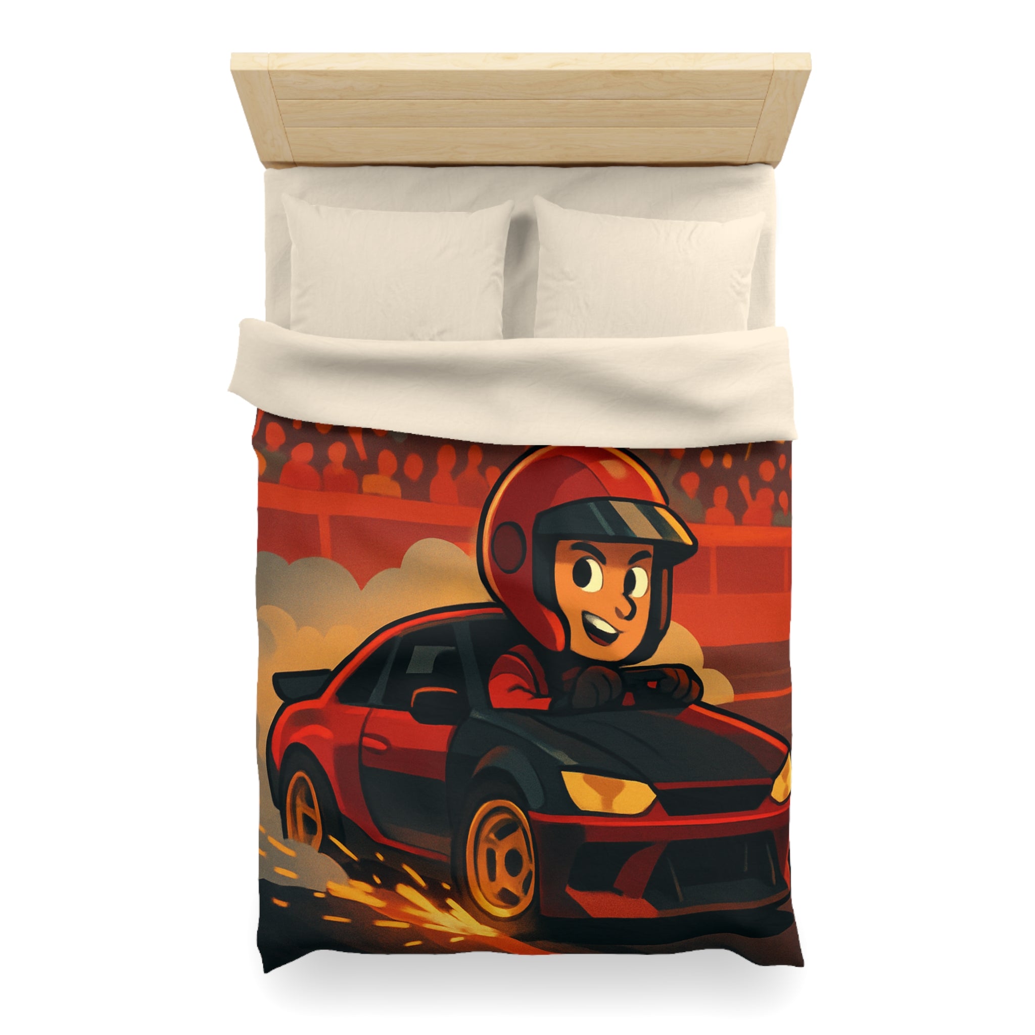 Housse de Couette Microfibre Motif Créatif Original Style Contemporain Chambre Élégante