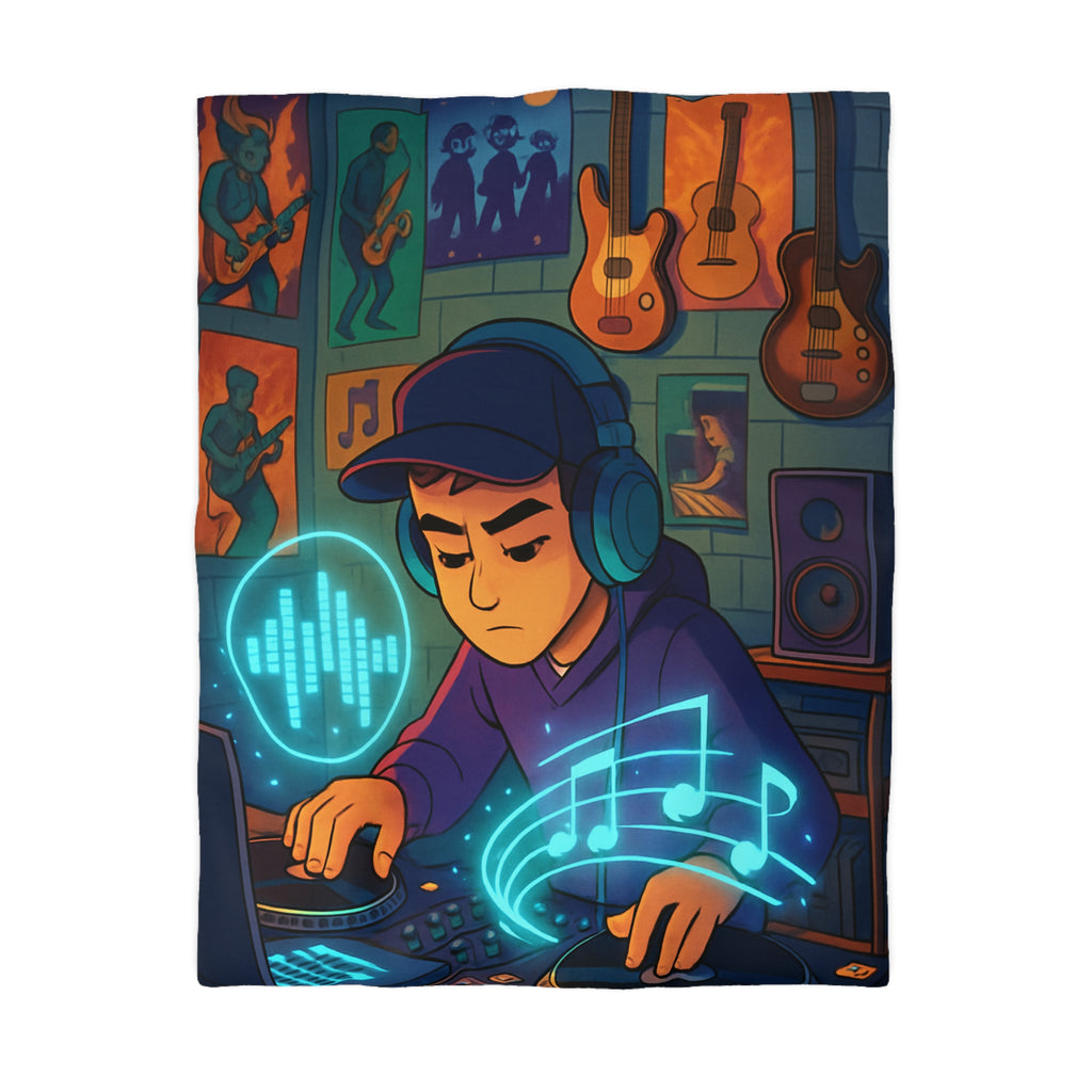 Housse de Couette Microfibre Illustration Unique Design Moderne Décoration Intérieure Raffinée