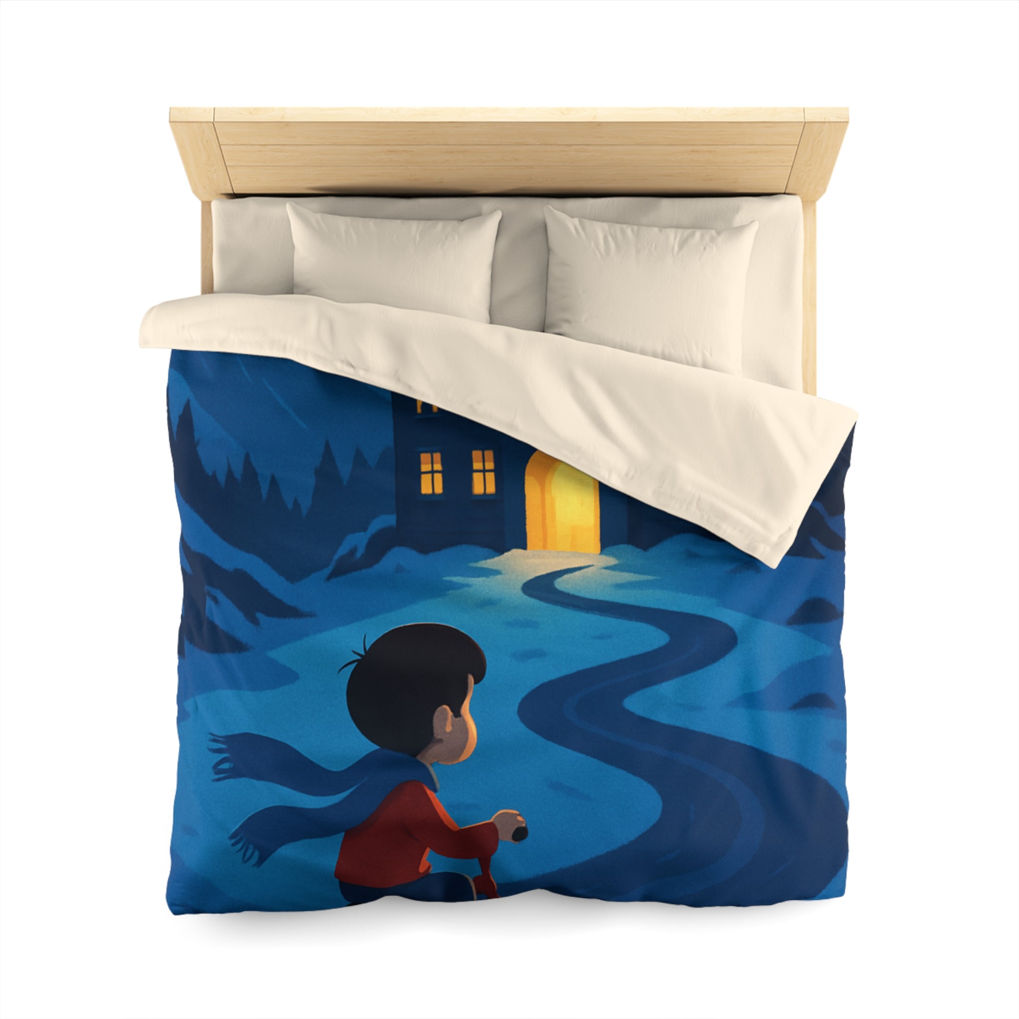 Housse de Couette Microfibre Motif Créatif Original Style Contemporain Chambre Élégante