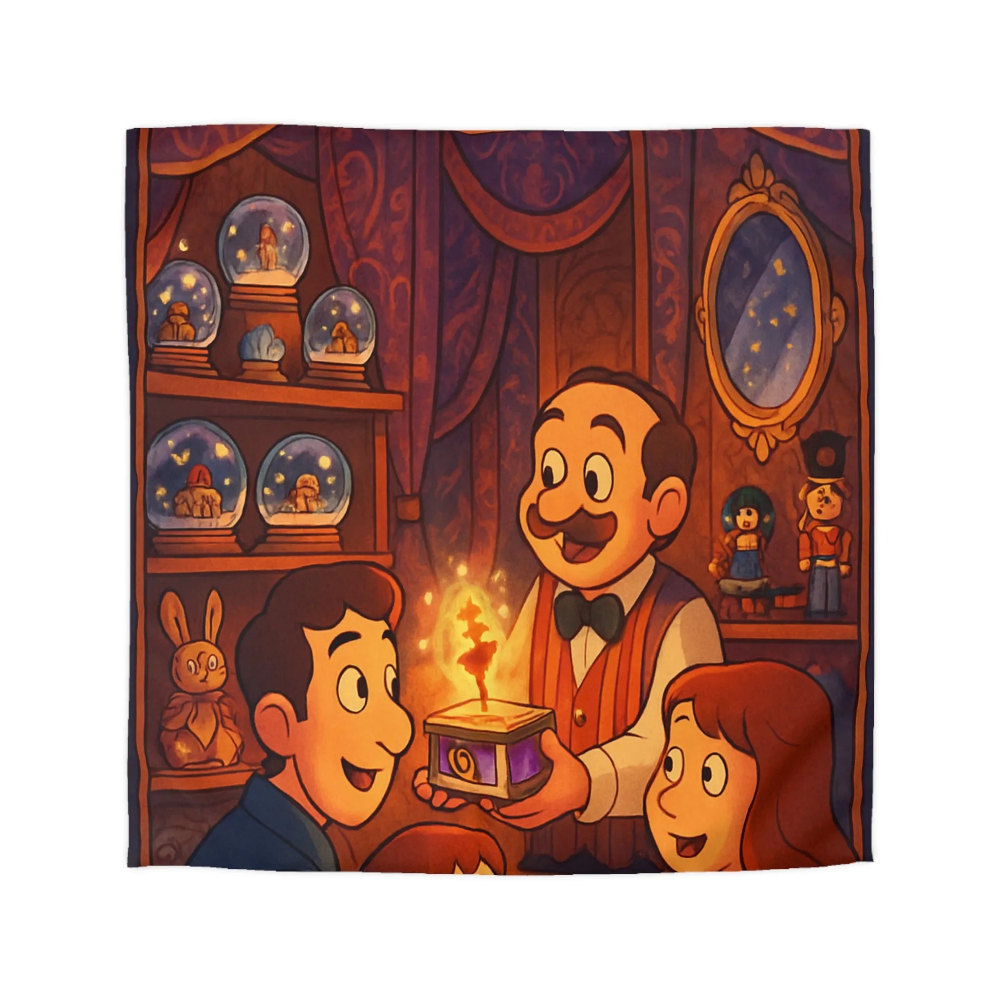 Housse de Couette Microfibre Art Graphique Contemporain Style Décoratif Chambre Tendance