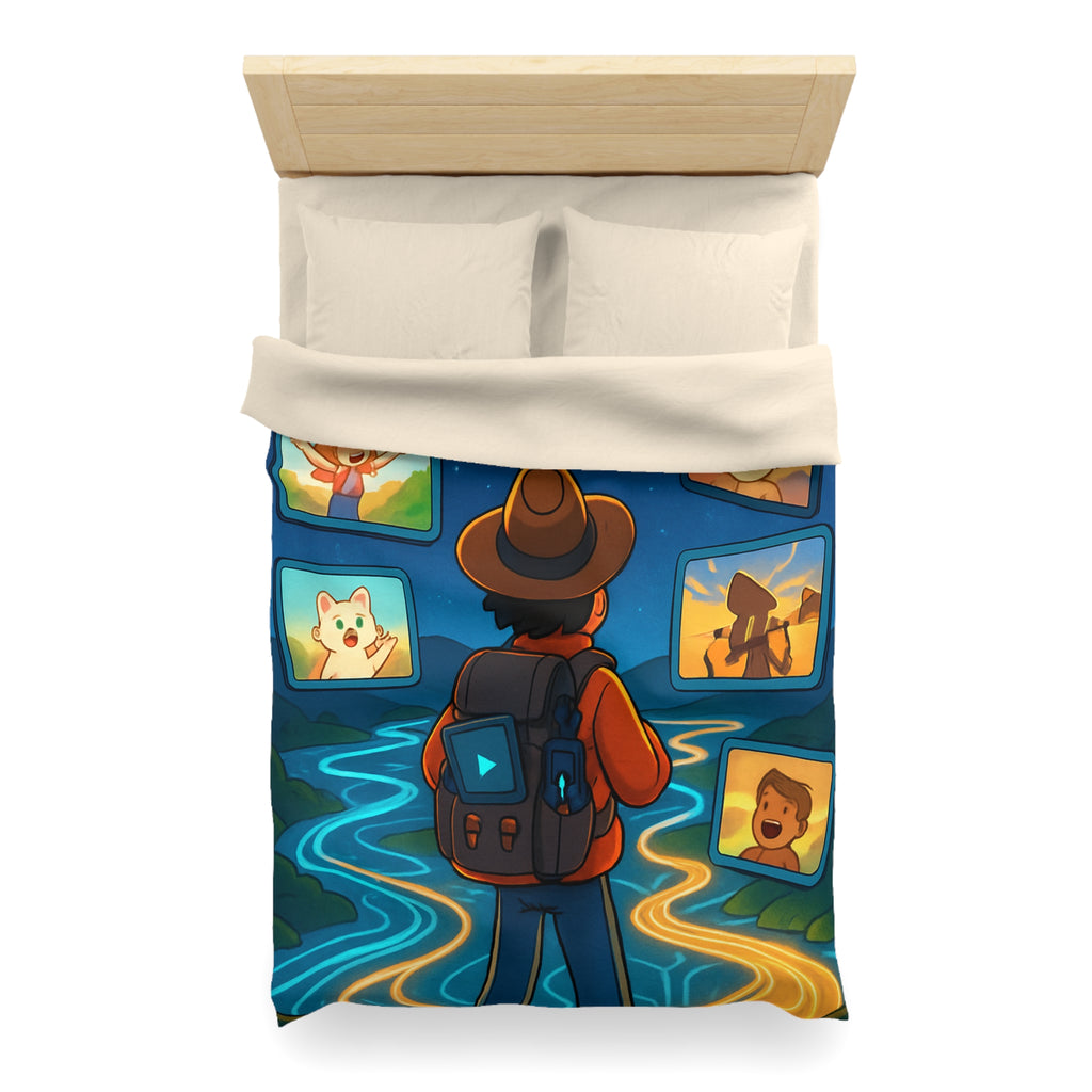 Housse de Couette Microfibre Illustration Unique Design Moderne Décoration Intérieure Raffinée