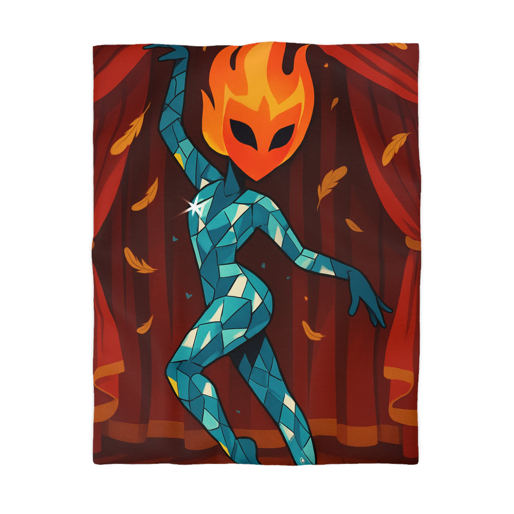 Housse de Couette Microfibre Motif Créatif Original Style Contemporain Chambre Élégante