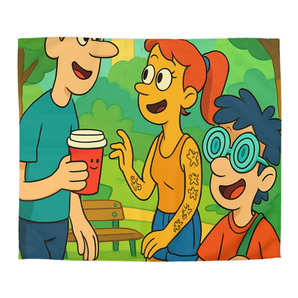 Housse de Couette Microfibre Illustration Unique Design Moderne Décoration Intérieure Raffinée