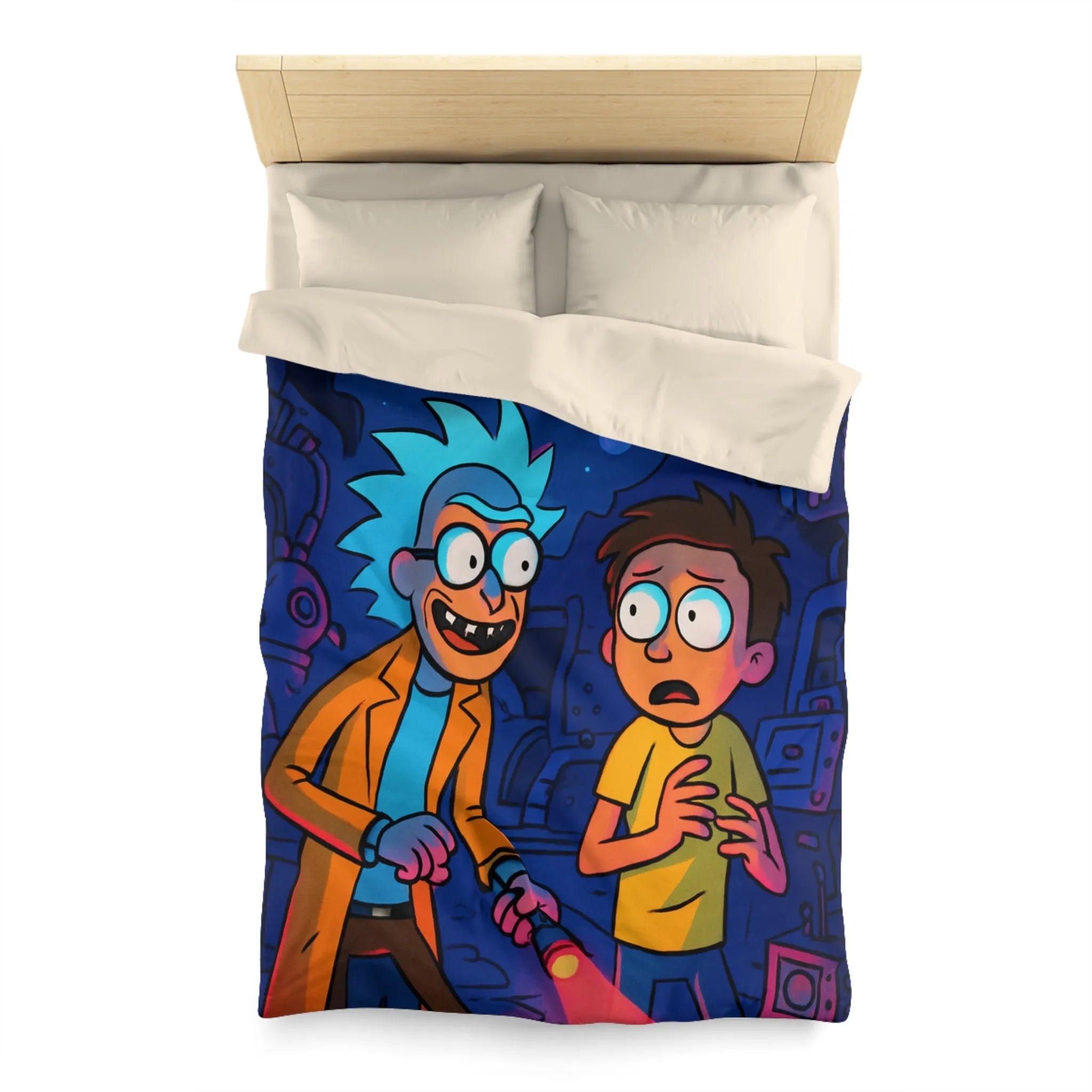 Housse de Couette Microfibre Art Graphique Contemporain Style Décoratif Chambre Tendance