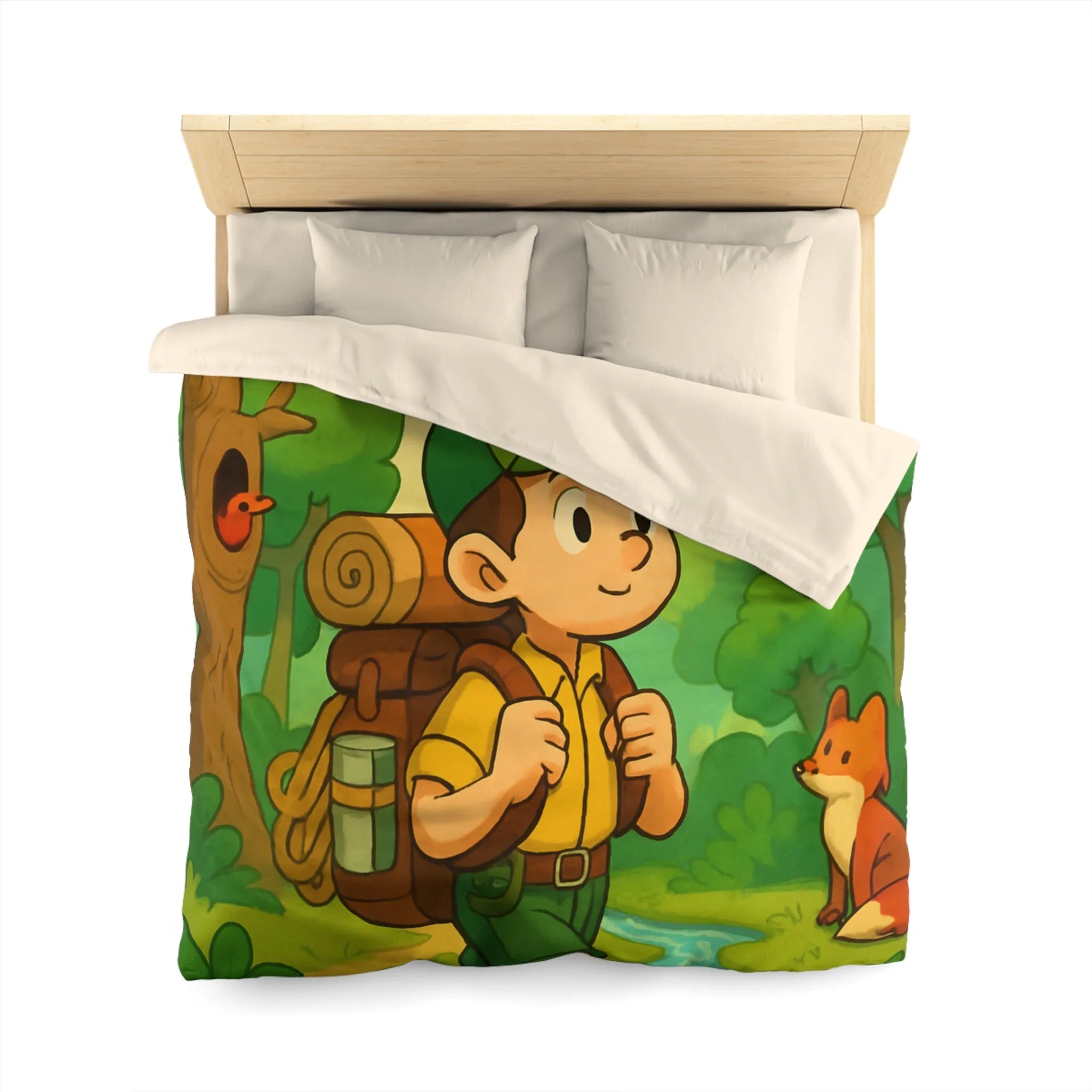 Housse de Couette Enfant Forêt Aventure Animaux Ciel Rêveur Exploration Nature