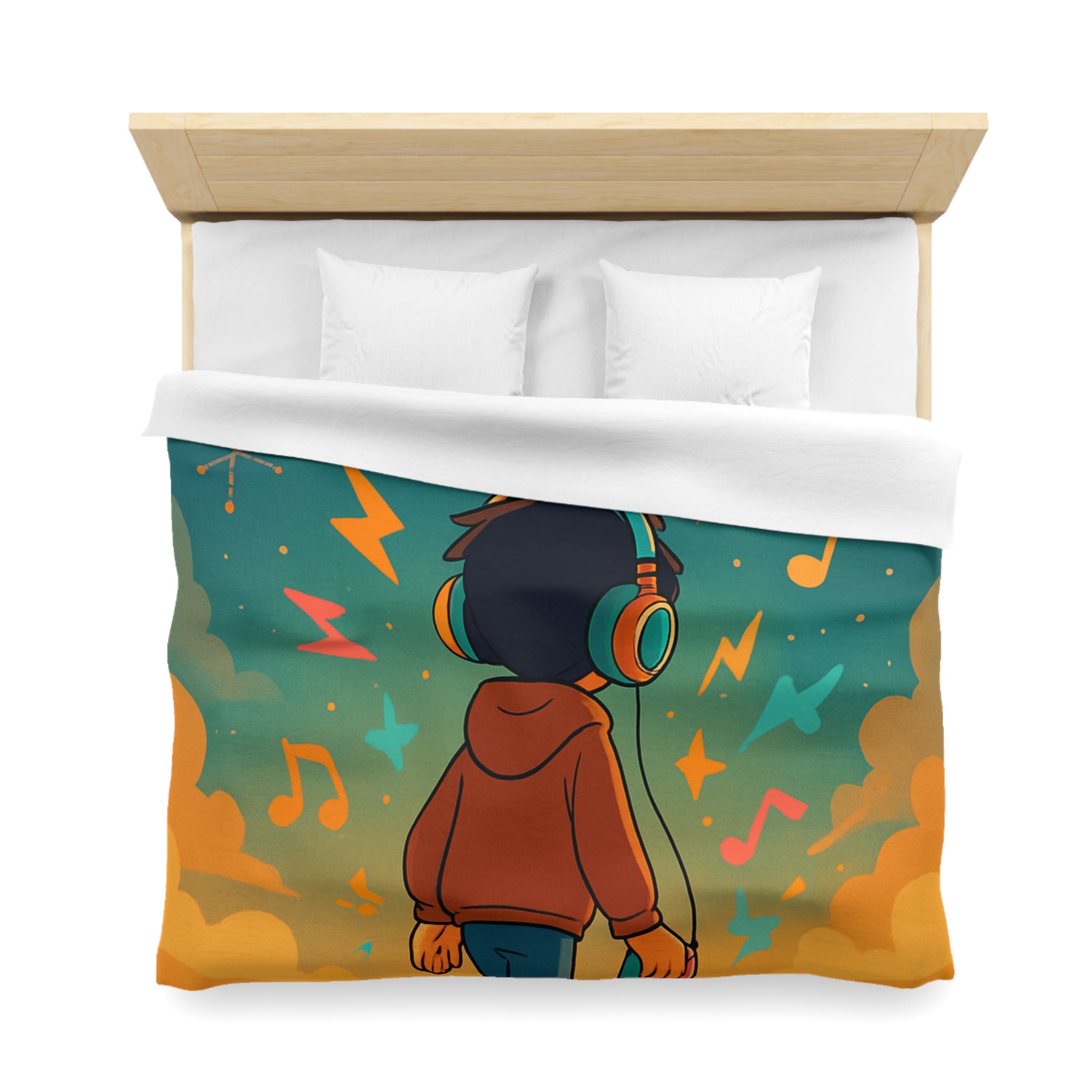 Housse de couette rêve étoilé pour jeunes musiciens et amateurs de constellations