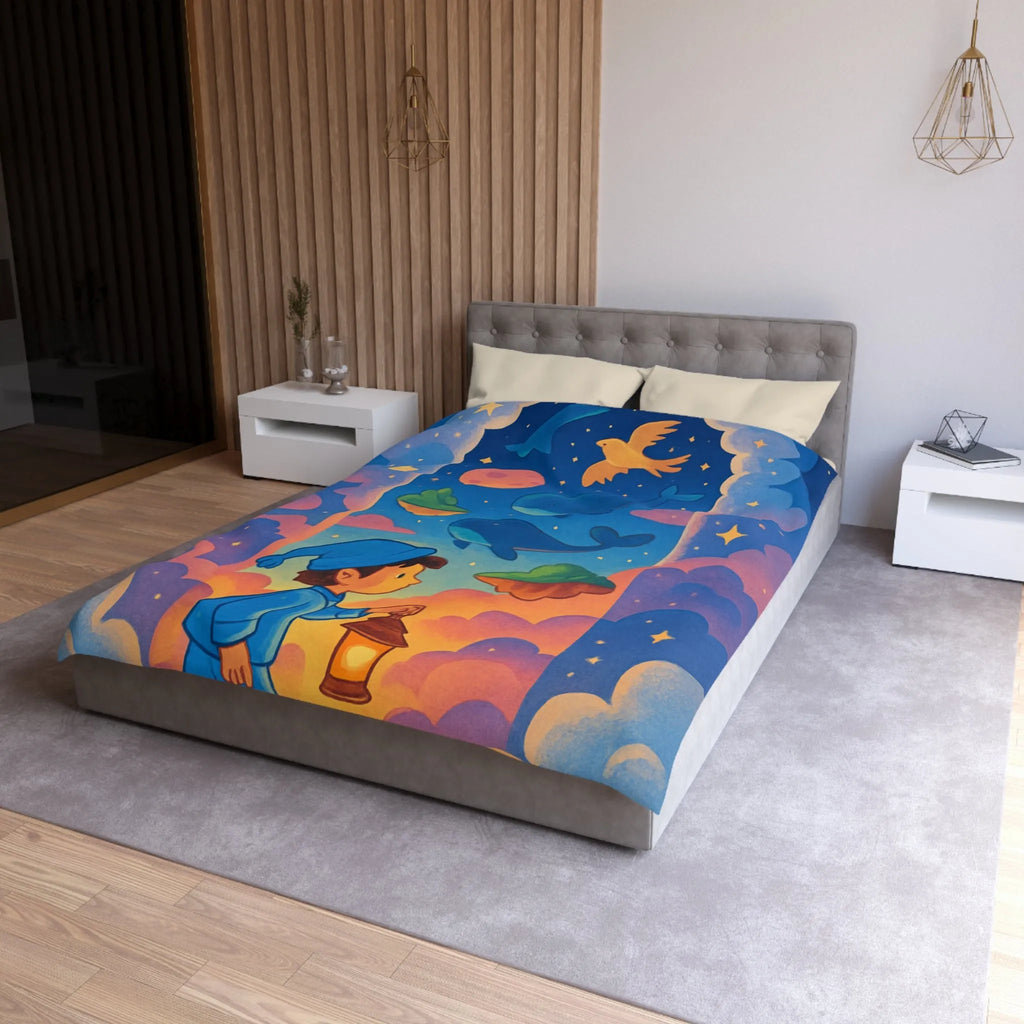 Housse de Couette Enfant : Voyage Imaginaire Étoilé pour Rêves Enchantés et Doux Sommeil