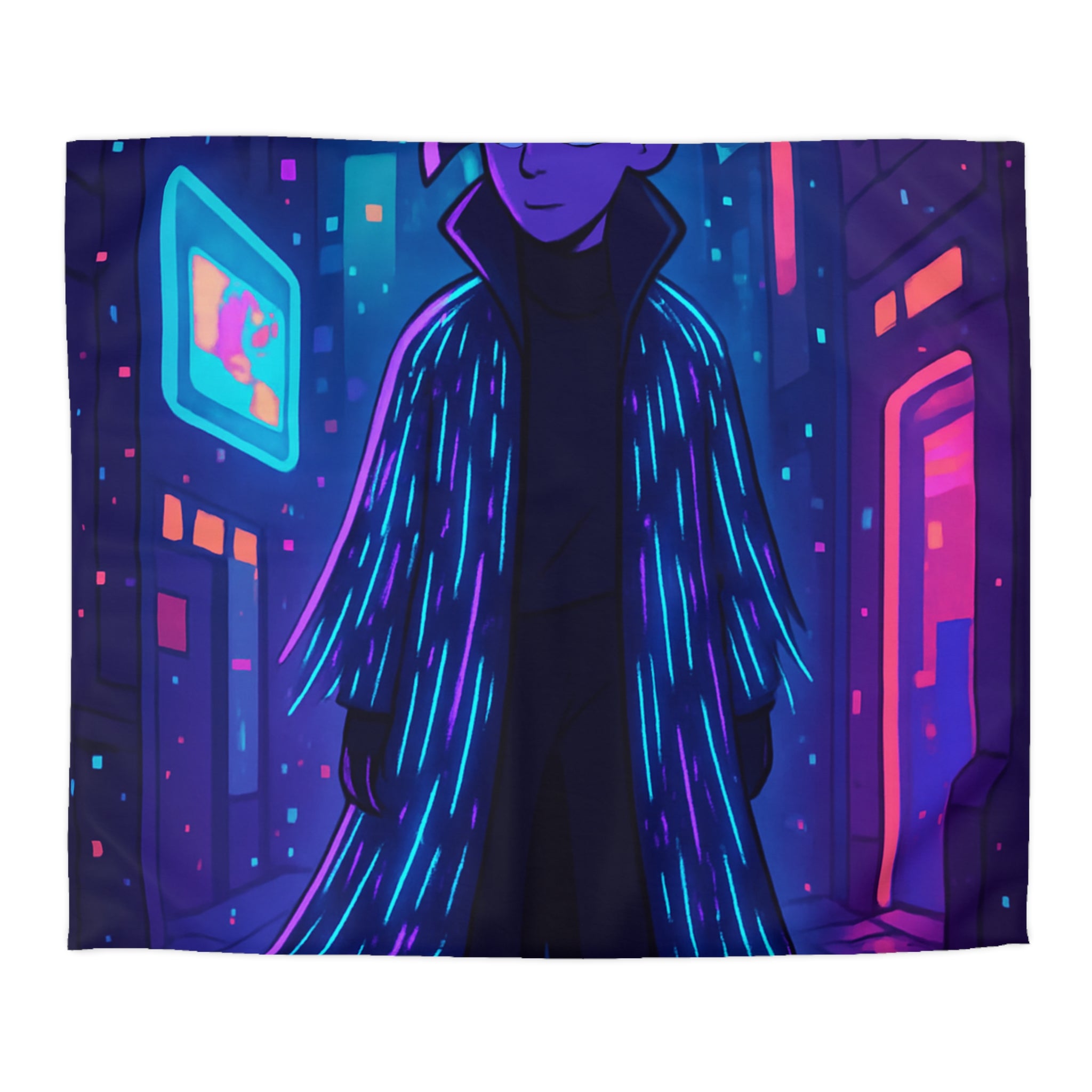 Housse de Couette Microfibre Design Artistique Moderne Décoration Chambre Confort Premium