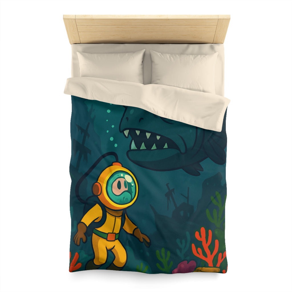 Housse de Couette Microfibre Motif Créatif Original Style Contemporain Chambre Élégante