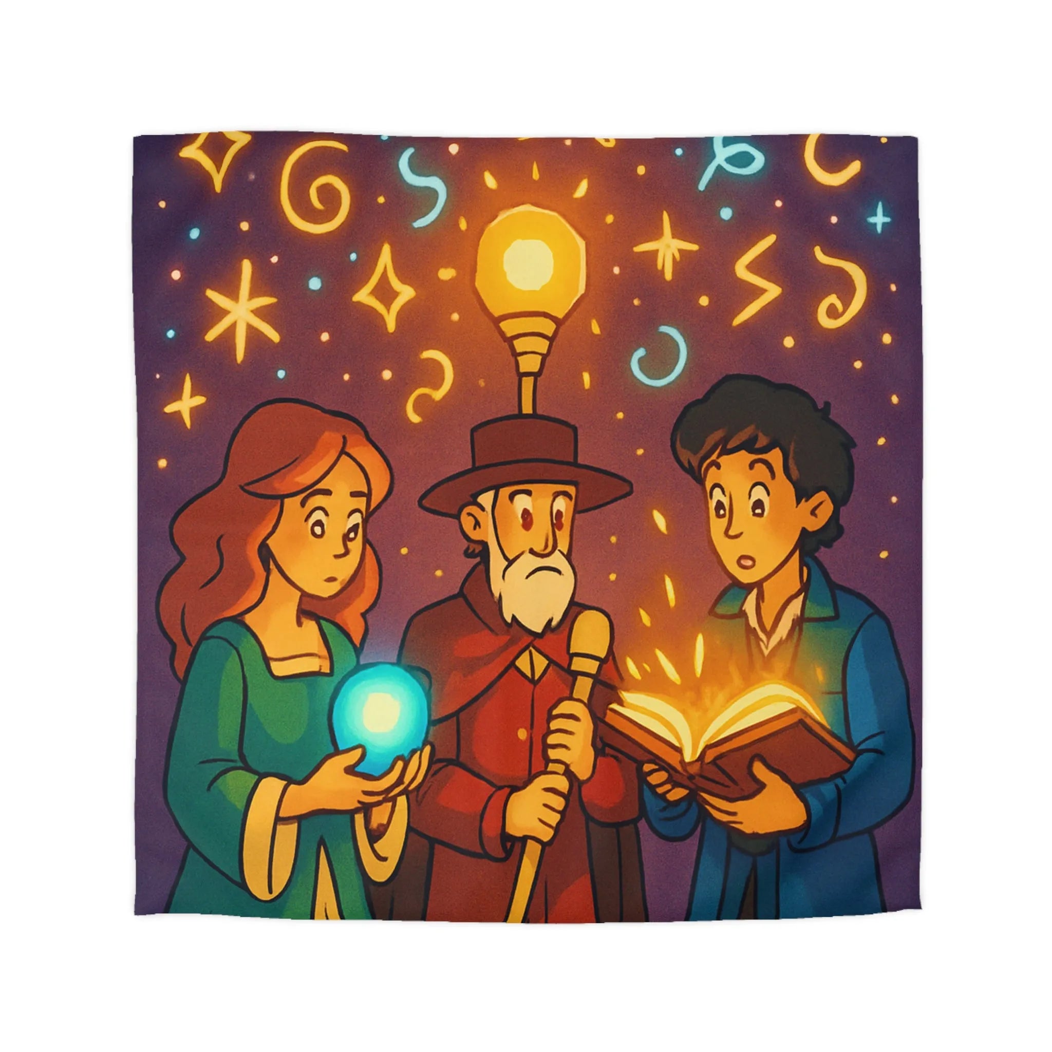 Explorez un Monde Magique avec Housse de Couette Aux Détails Lumineux et Enchantés