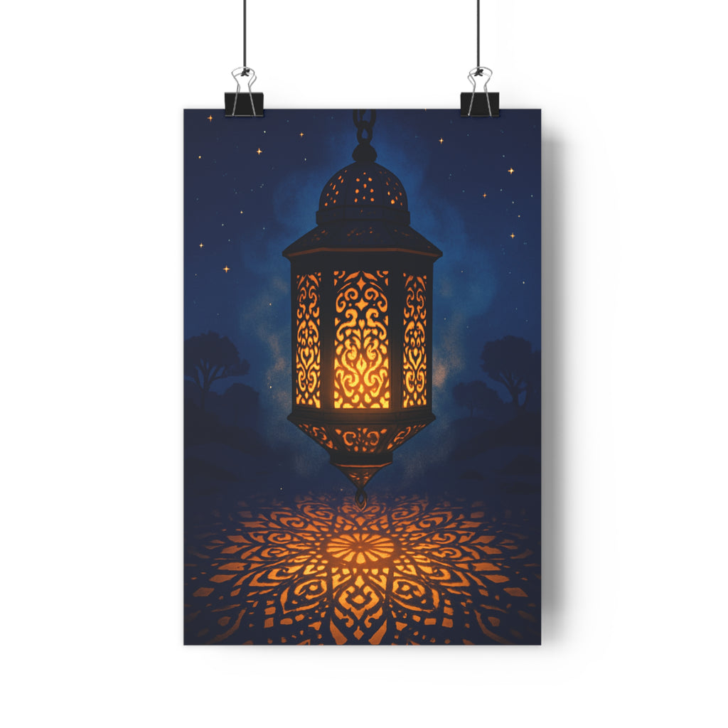 Poster décoratif magique cartoon étoilé lumière chaleureuse chambre salon paisible intérieur 30x46 cm art