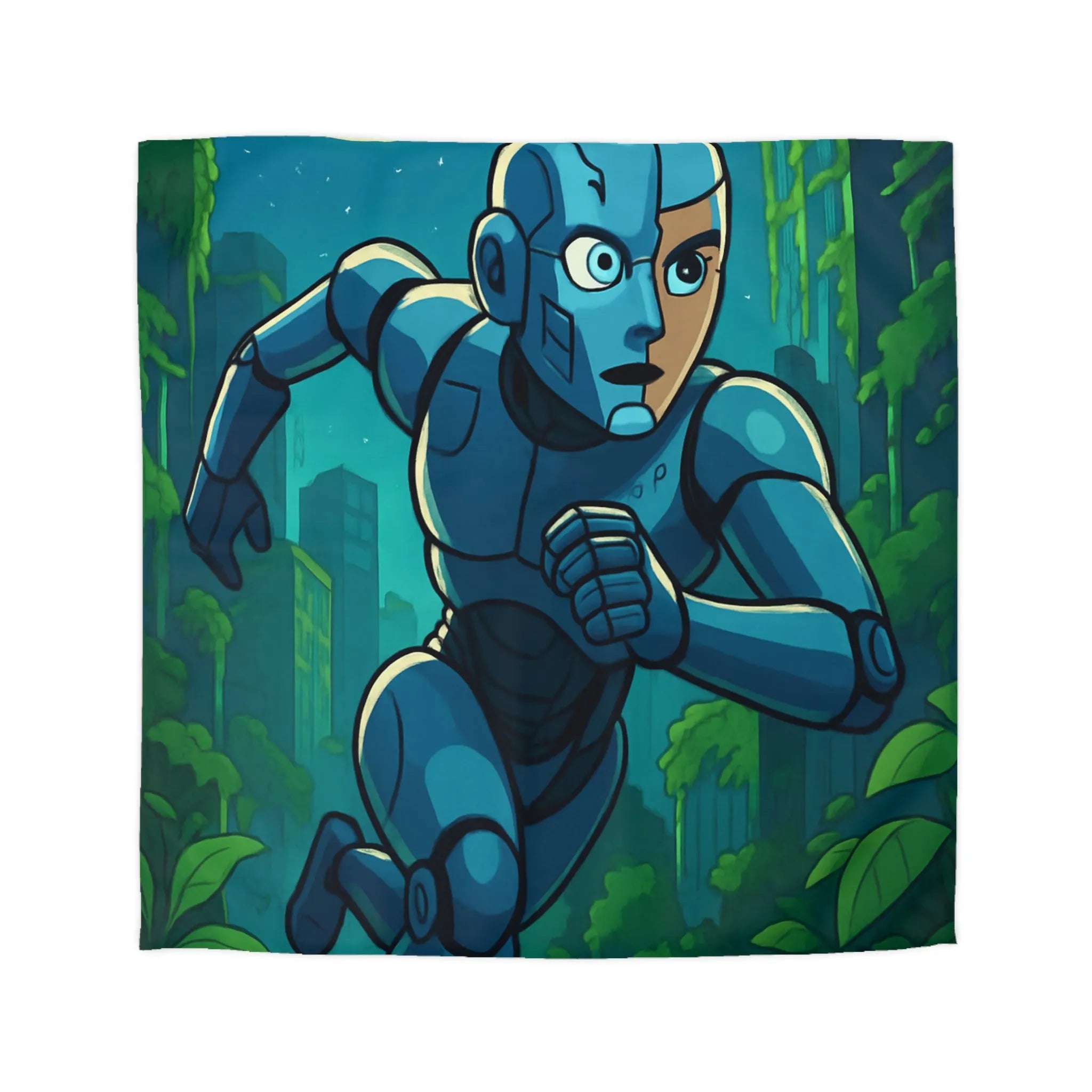 Housse de Couette Microfibre Art Graphique Contemporain Style Décoratif Chambre Tendance