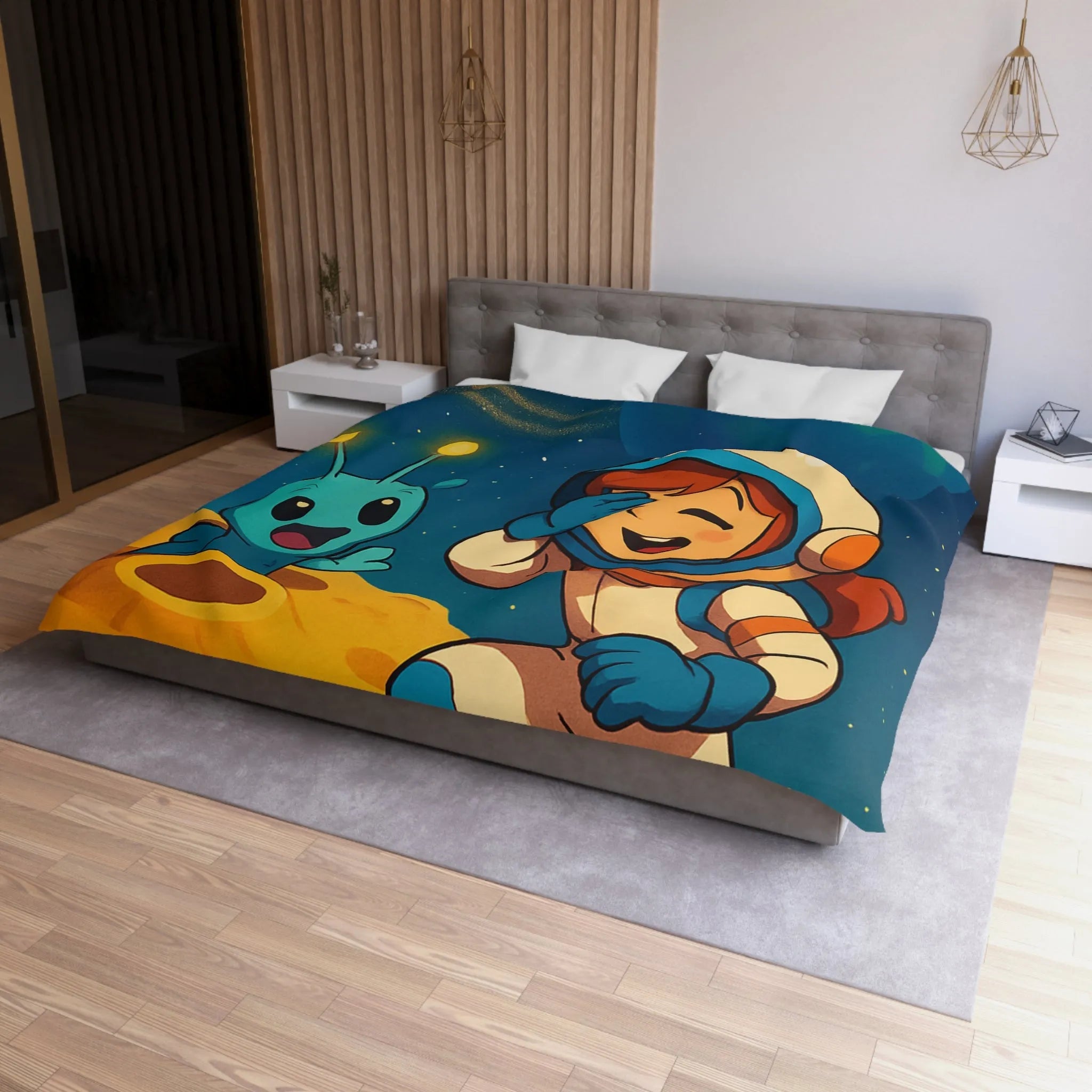 Housse de Couette Microfibre Création Artistique Moderne Design Exclusif Décoration Chambre