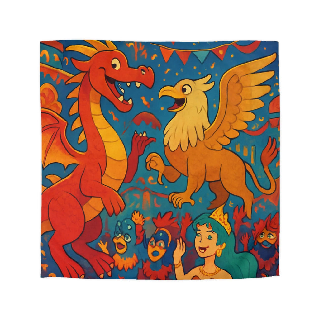 Housse de Couette Microfibre Art Graphique Contemporain Style Décoratif Chambre Tendance