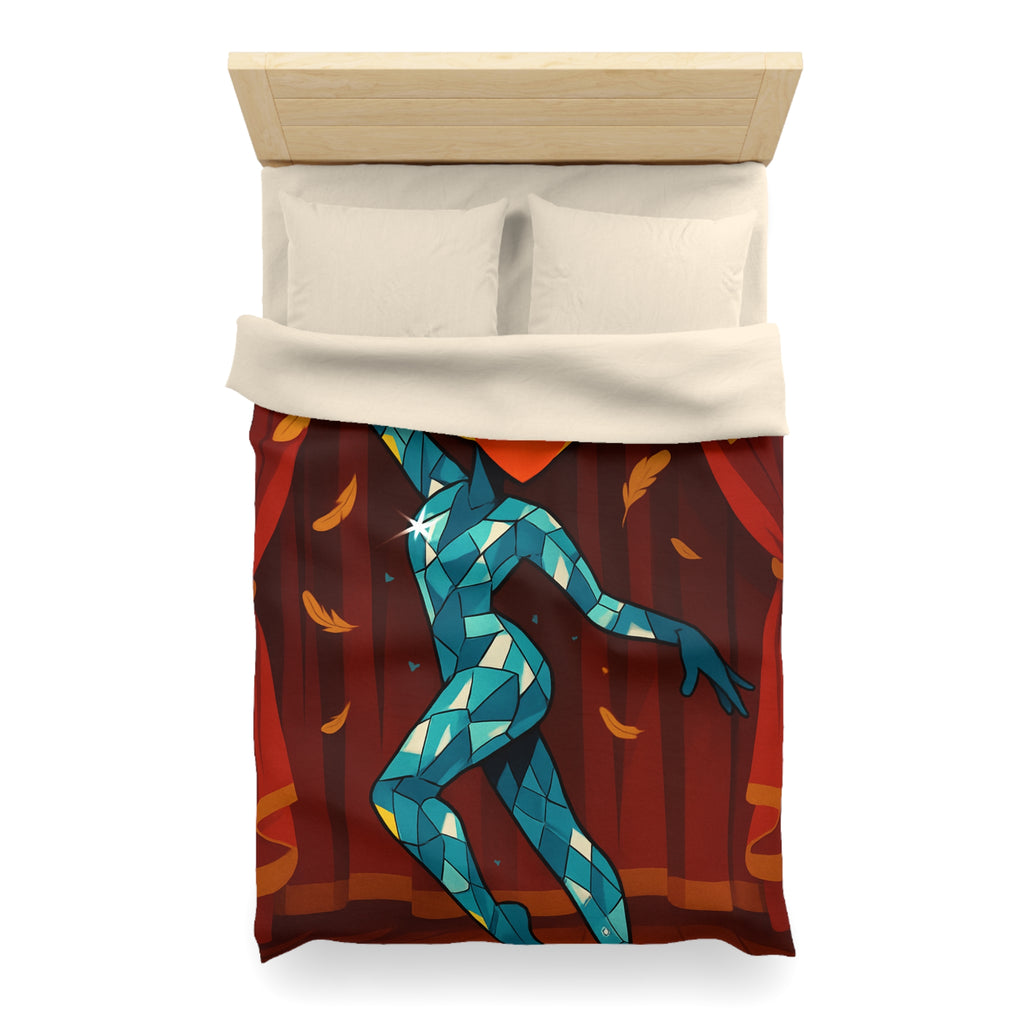 Housse de Couette Microfibre Motif Créatif Original Style Contemporain Chambre Élégante