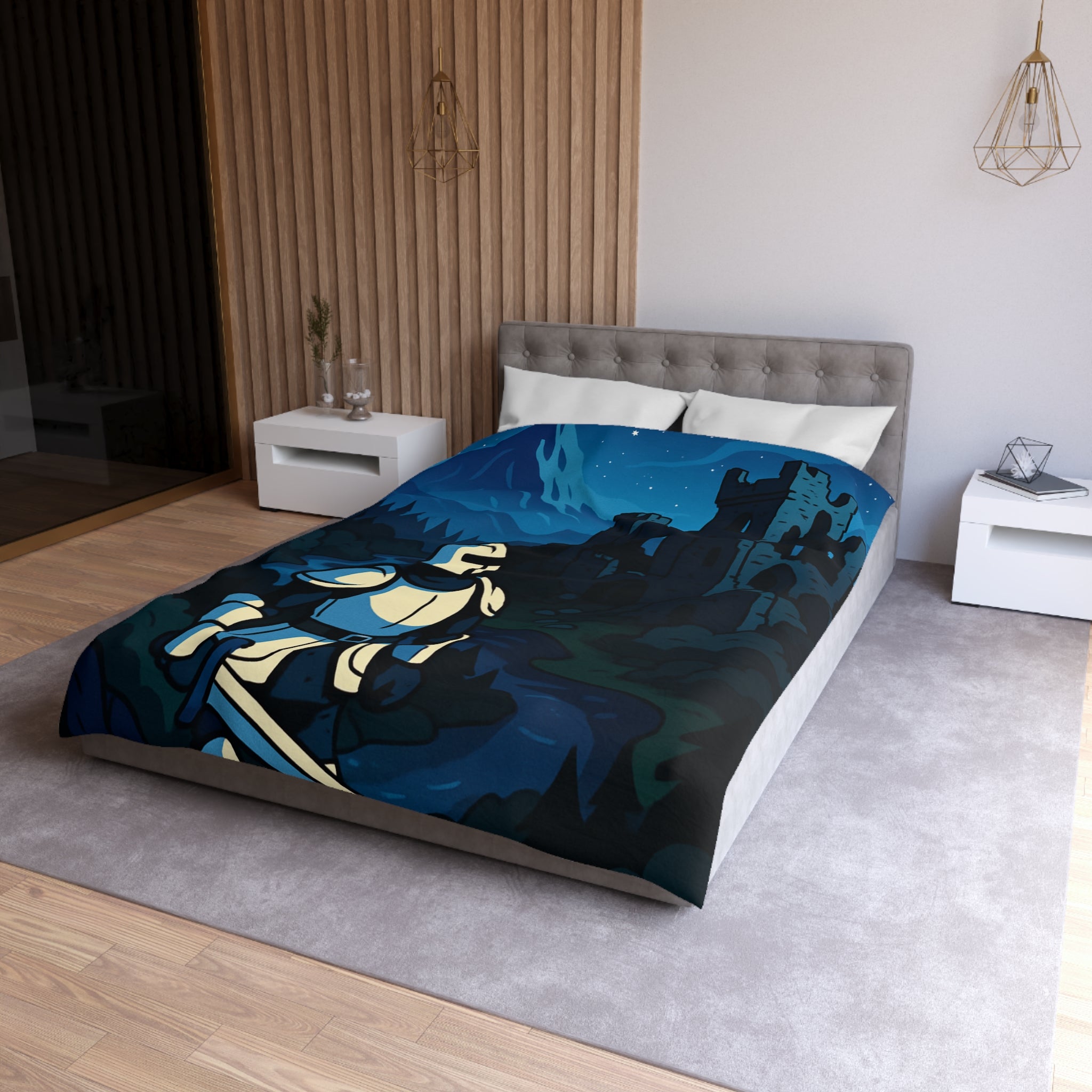 Housse de Couette Microfibre Illustration Unique Design Moderne Décoration Intérieure Raffinée