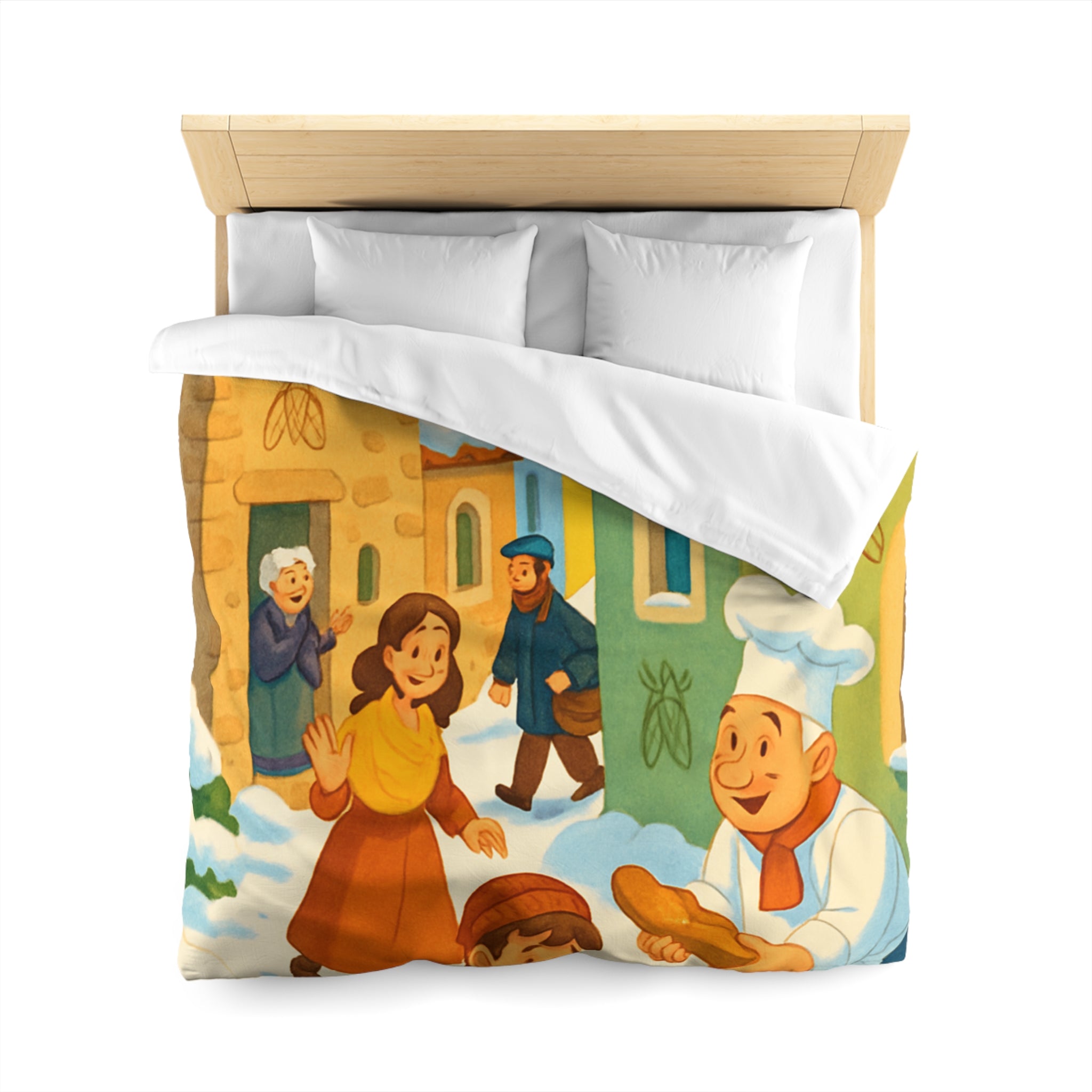 Housse de Couette Microfibre Design Artistique Moderne Décoration Chambre Confort Premium