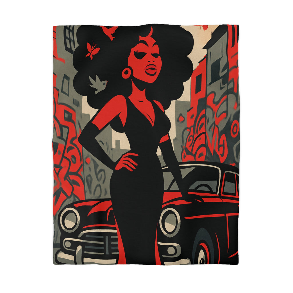 Housse de Couette Microfibre Design Artistique Moderne Décoration Chambre Confort Premium