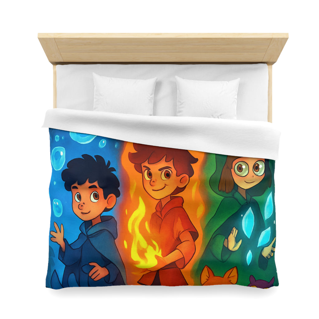 Housse de Couette Microfibre Design Artistique Moderne Décoration Chambre Confort Premium