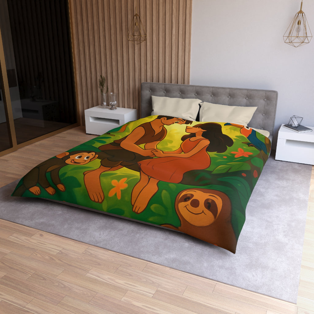 Housse de Couette Microfibre Art Graphique Contemporain Style Décoratif Chambre Tendance