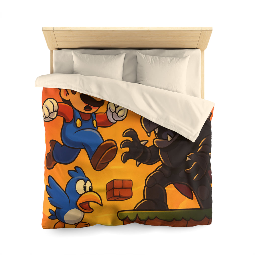 Housse de Couette Microfibre Motif Créatif Original Style Contemporain Chambre Élégante