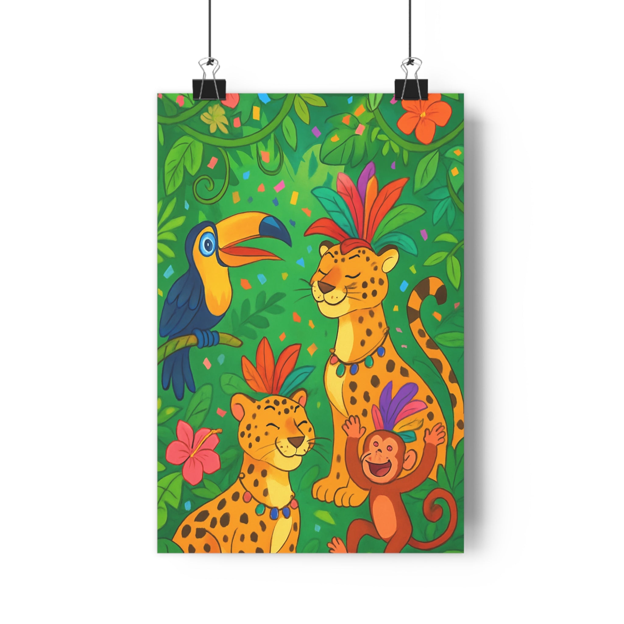 Poster décoratif coloré dessin animé joyeux moderne salon chambre bureau unique captivant ambiance artistique