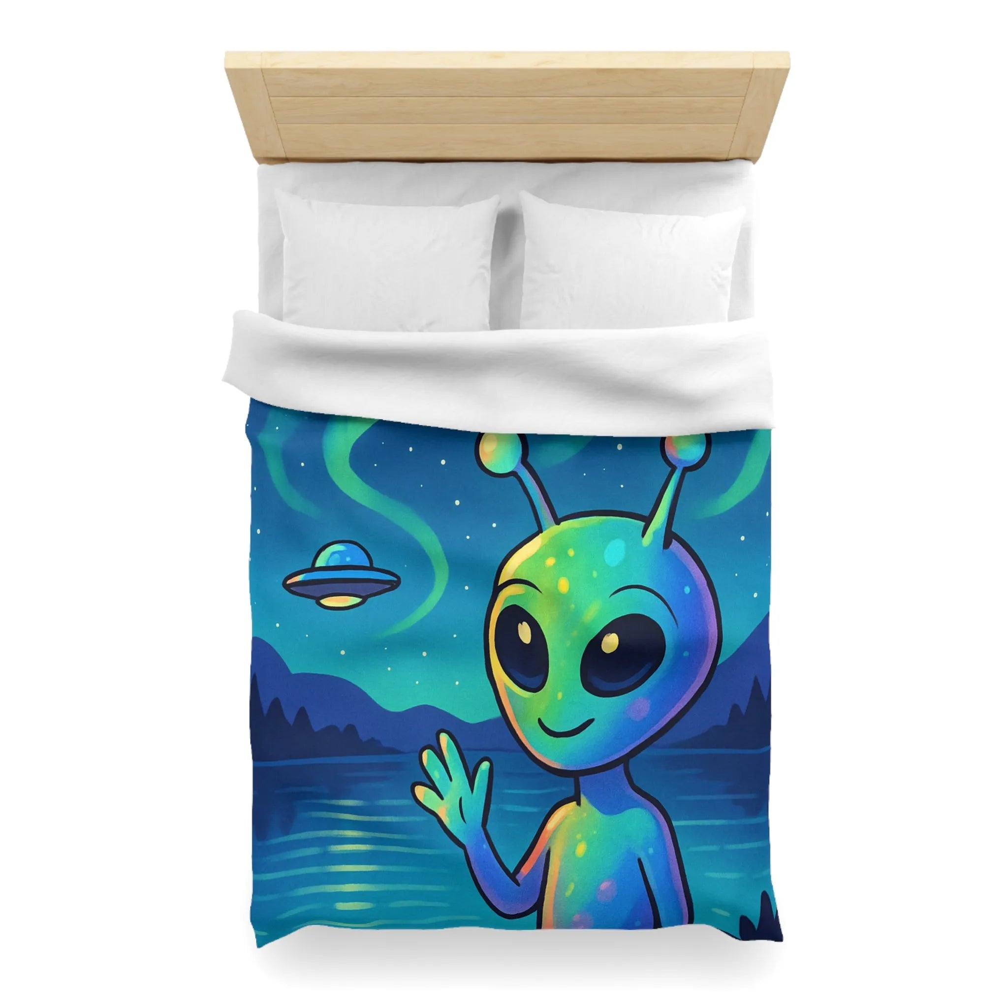 Housse de Couette Microfibre Art Graphique Contemporain Style Décoratif Chambre Tendance