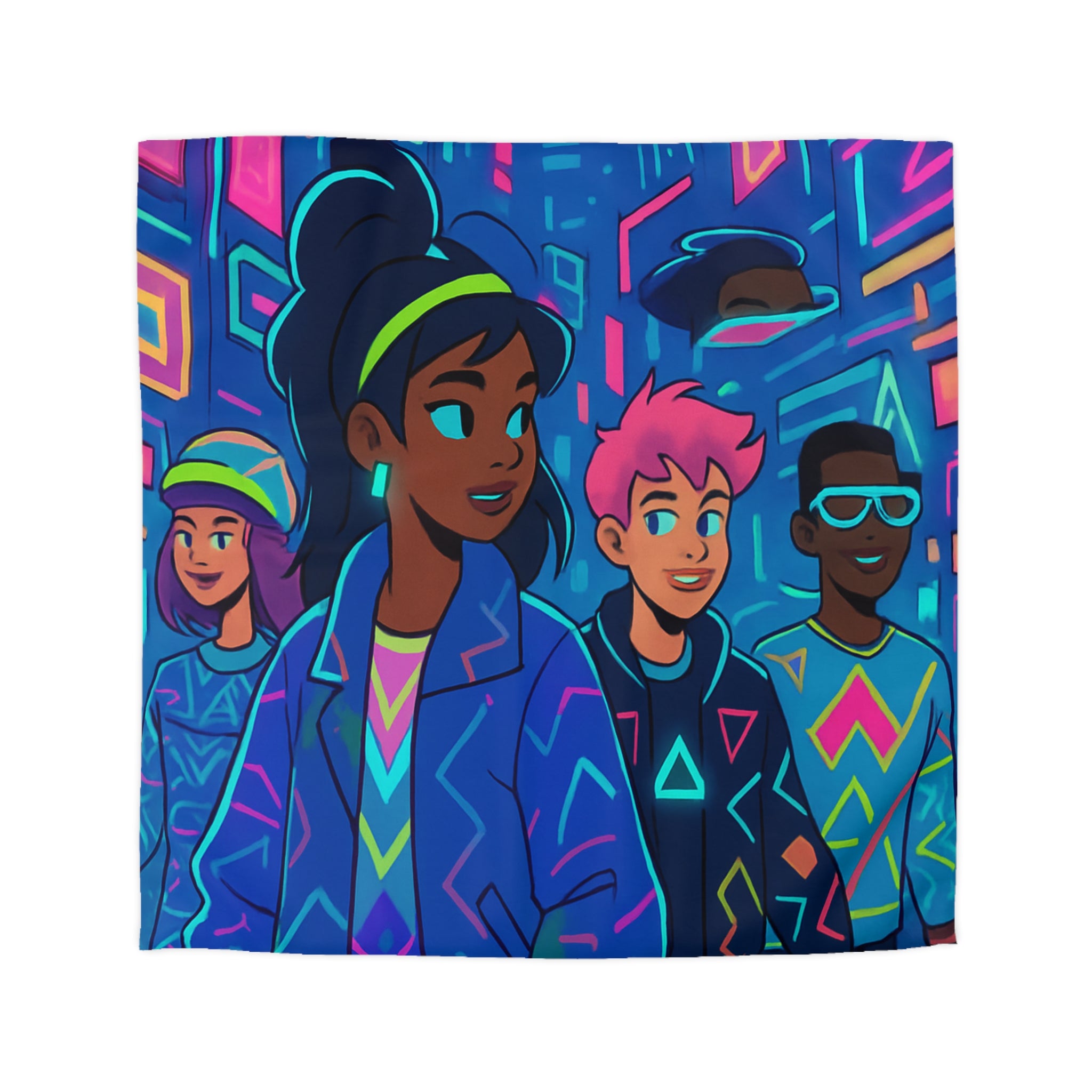 Housse de Couette Microfibre Illustration Unique Design Moderne Décoration Intérieure Raffinée