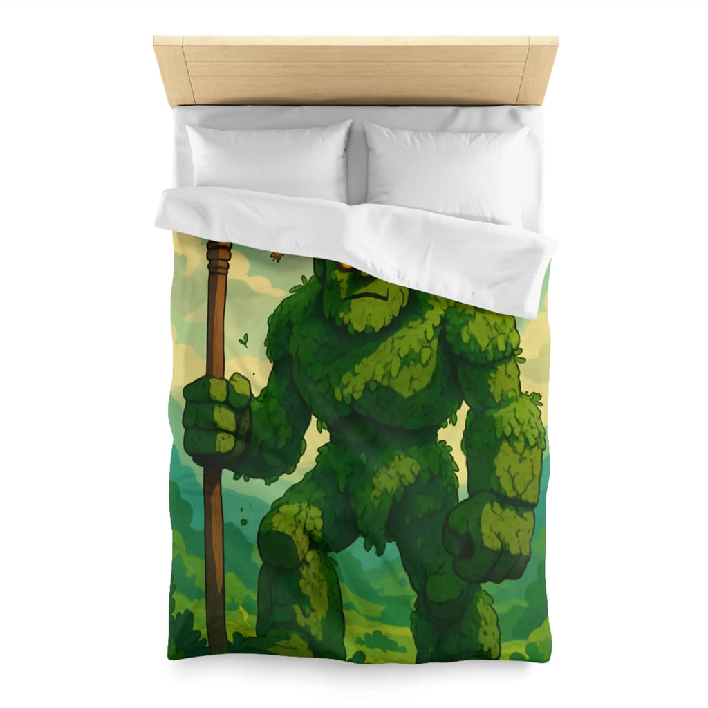 Housse de Couette avec Géant de Feuillage et Abeilles, Ambiance Fantaisiste Naturelle