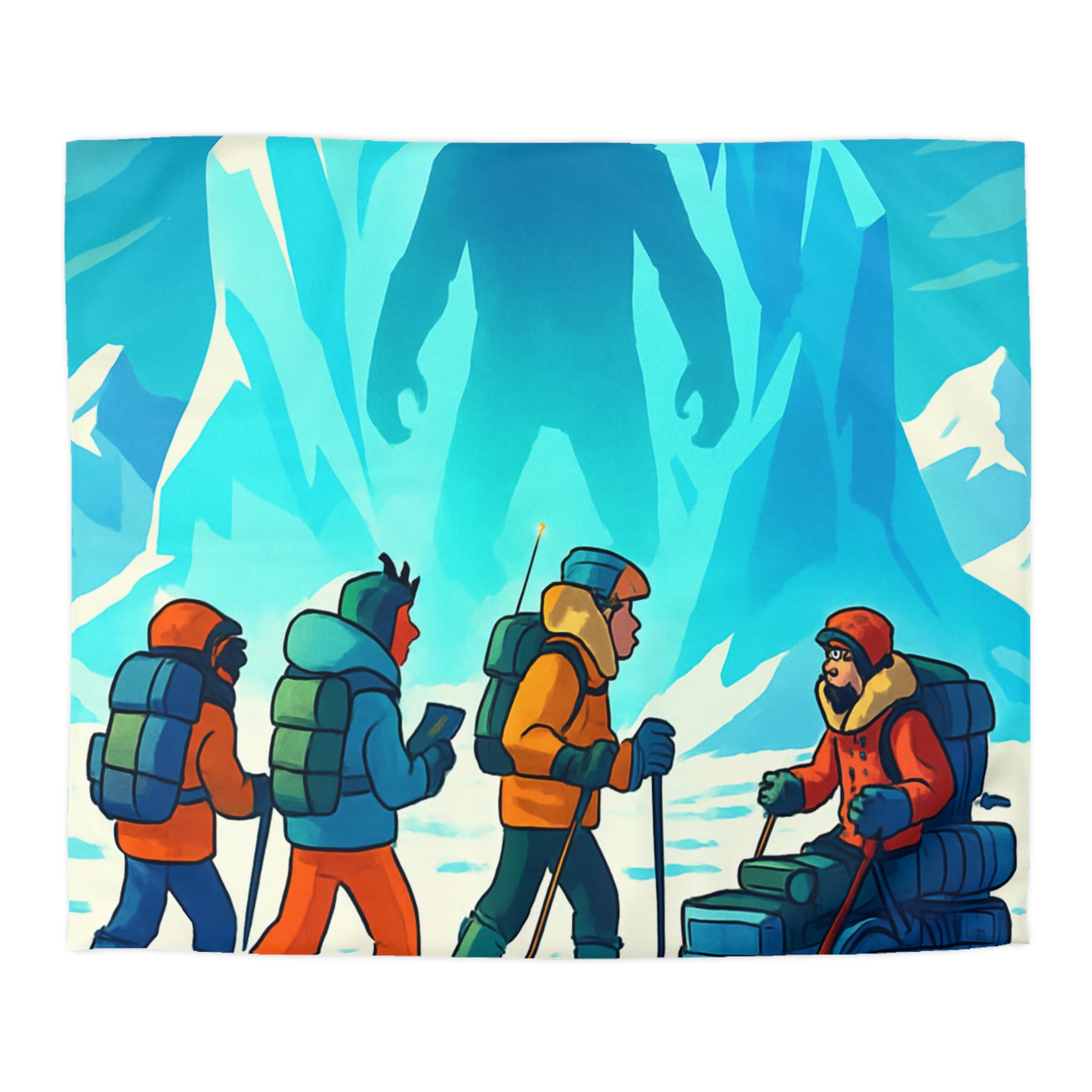 Housse de Couette Microfibre Illustration Unique Design Moderne Décoration Intérieure Raffinée