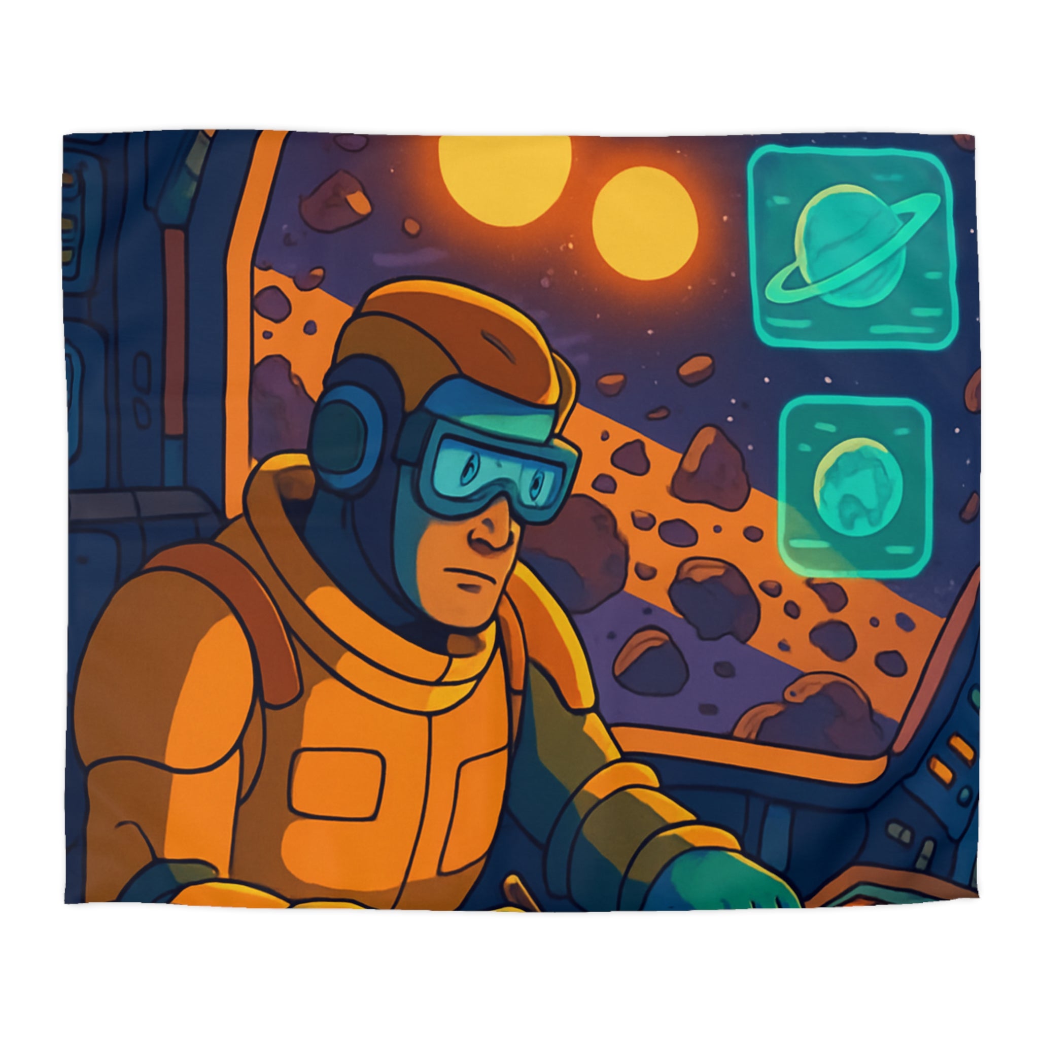 Housse de Couette Microfibre Illustration Unique Design Moderne Décoration Intérieure Raffinée