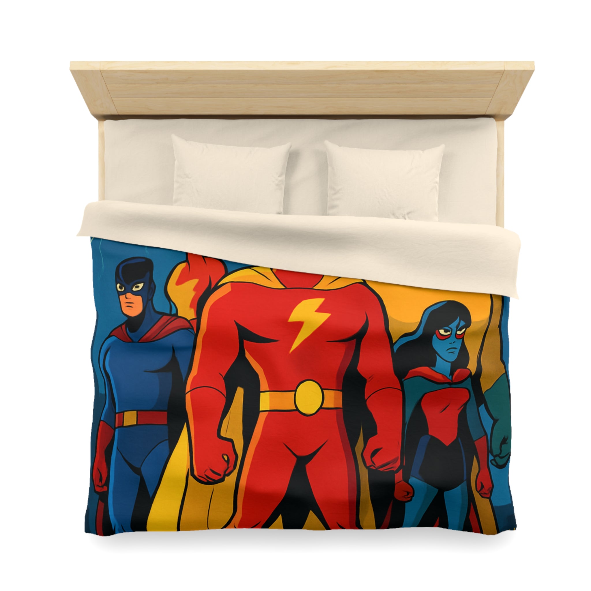 Housse de Couette Microfibre Design Artistique Moderne Décoration Chambre Confort Premium