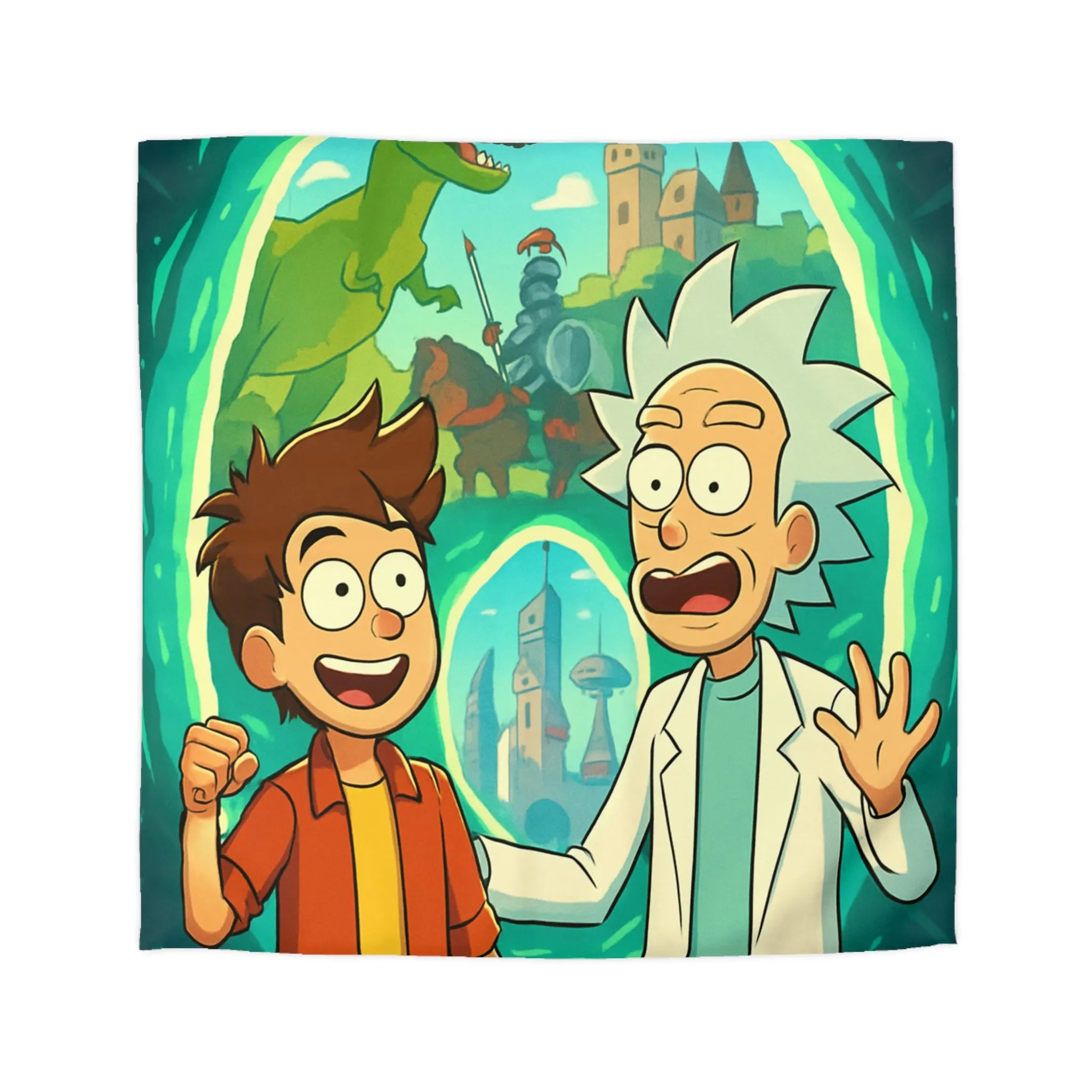 Housse de Couette Microfibre Art Graphique Contemporain Style Décoratif Chambre Tendance